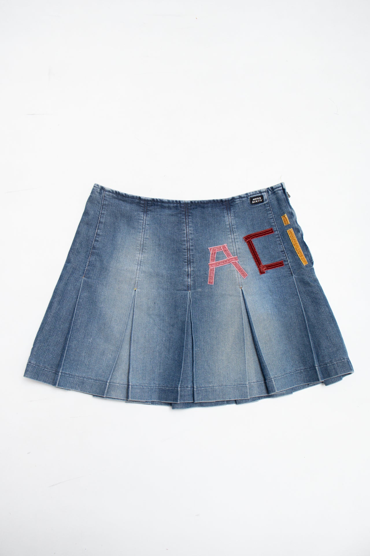 #25 Miss Sixty acid pleated mini skirt | c. 162 | size 8