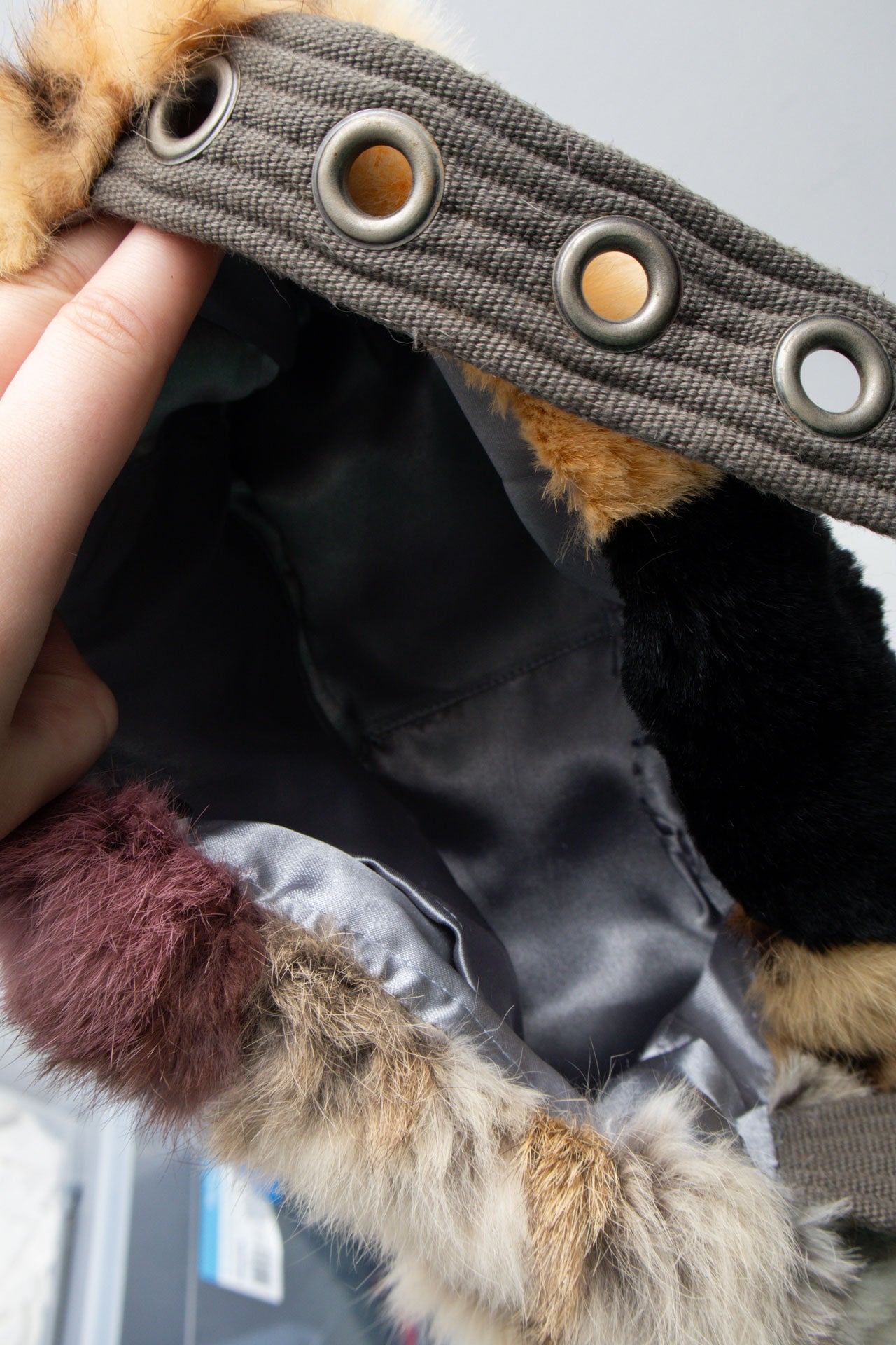 #82 Fur Jacket Meltdown Bag | Preloved Originals