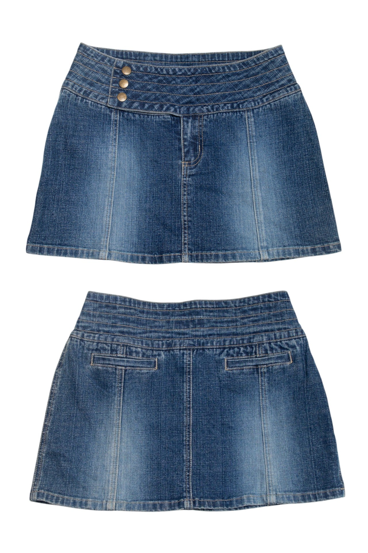 #37 SOPHIE triple button denim mini skirt | c. 162 | size 4/6