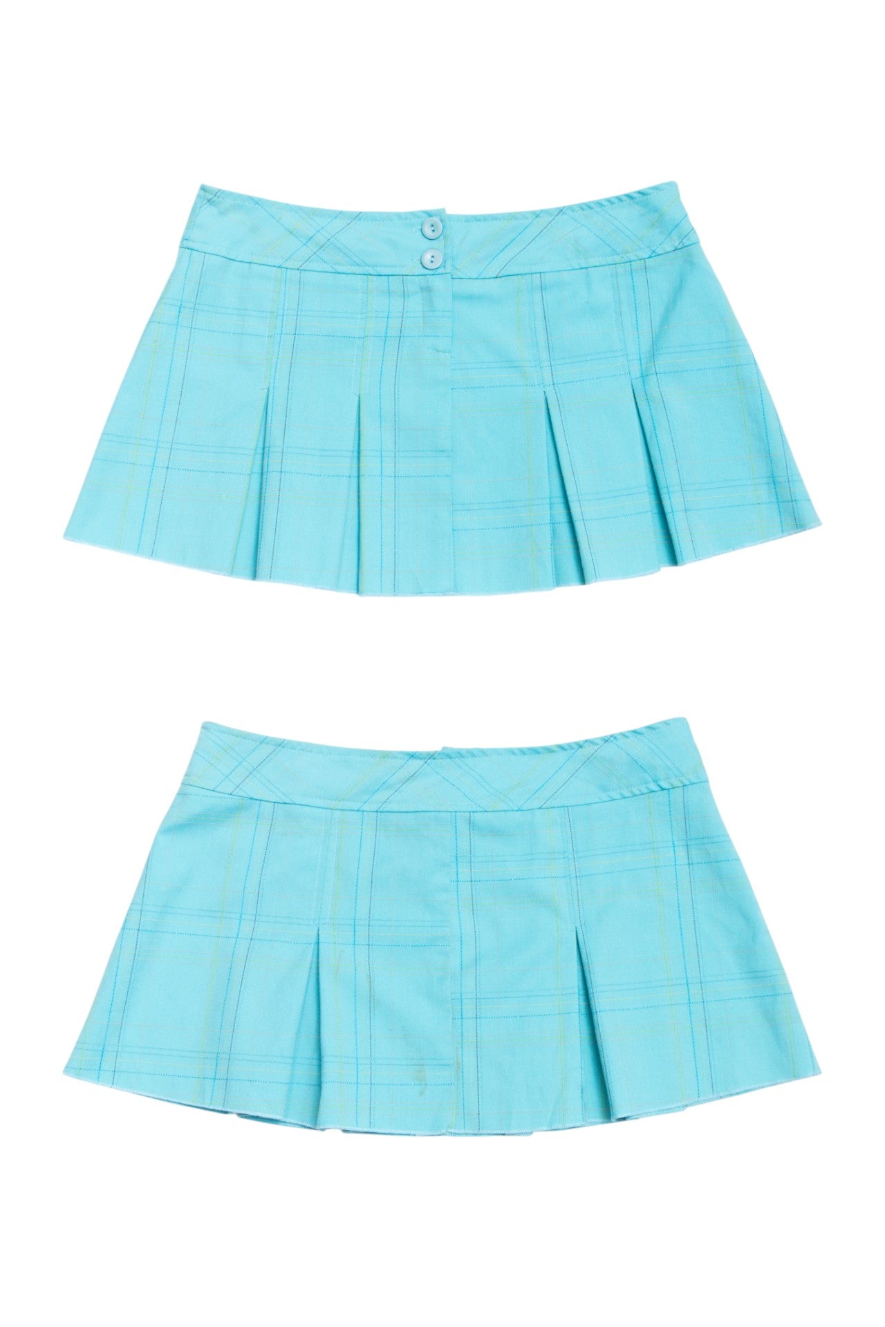#41 Susie blue pleated mini skirt | c. 162 | size 10