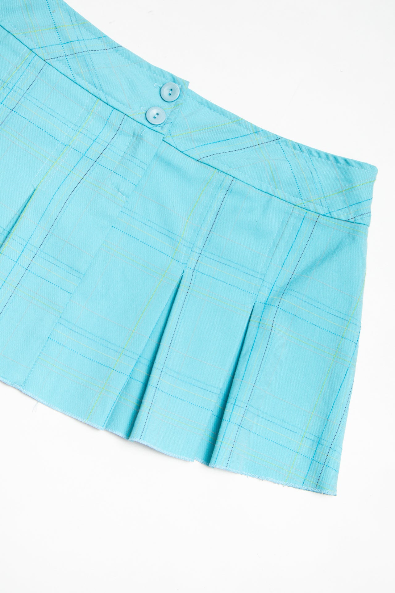 #41 Susie blue pleated mini skirt | c. 162 | size 10
