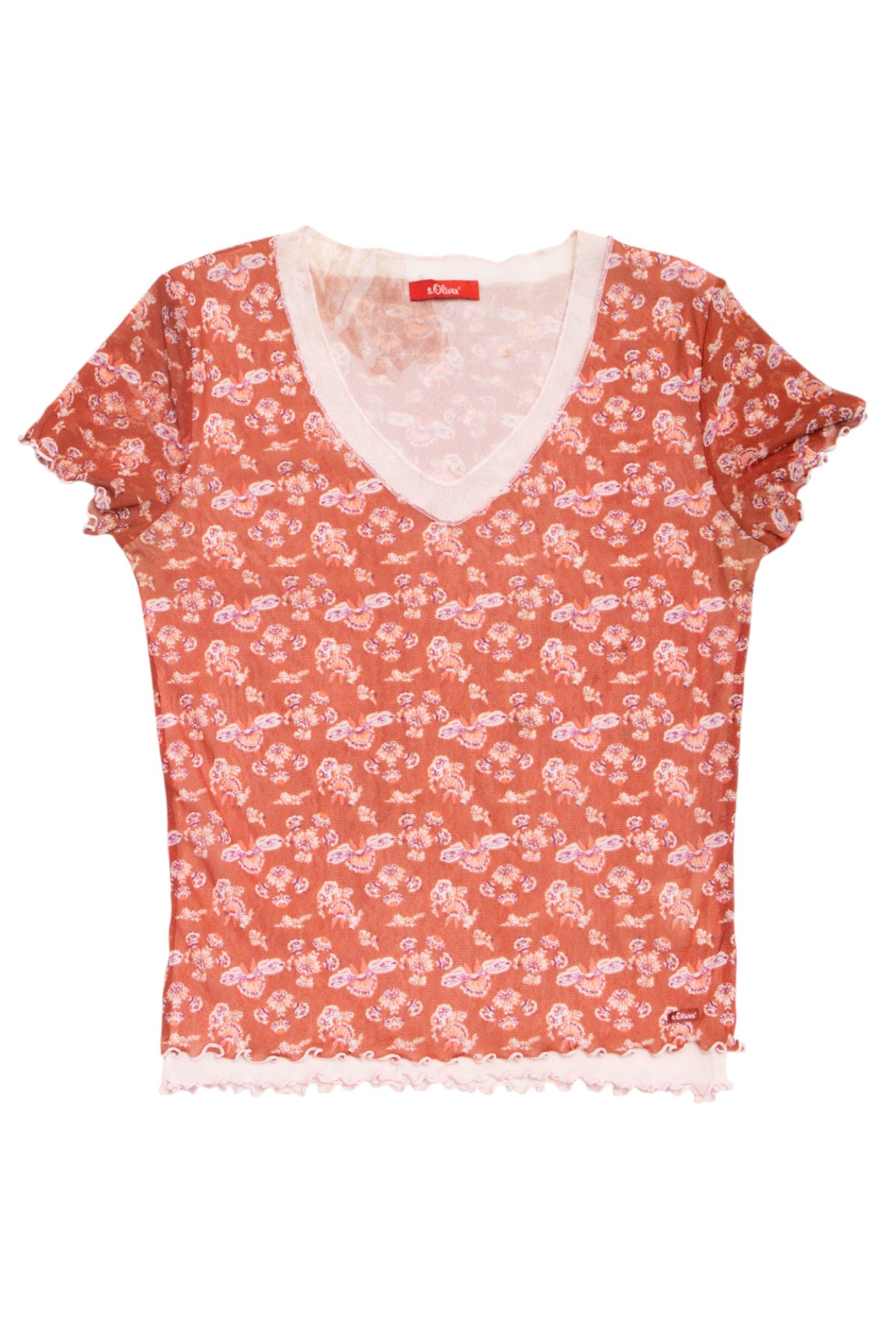 #46 s.Oliver paisley mesh top | c. 162 | size 10