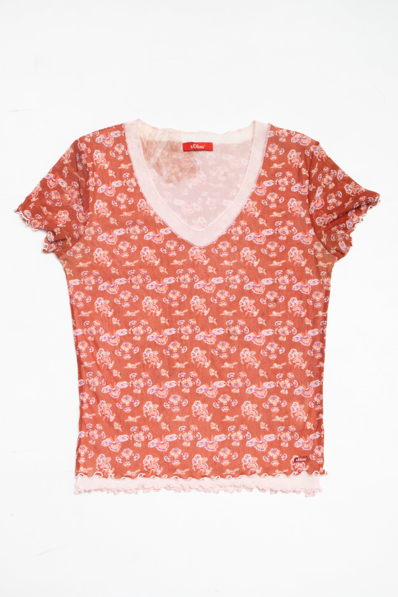 #46 s.Oliver paisley mesh top | c. 162 | size 10