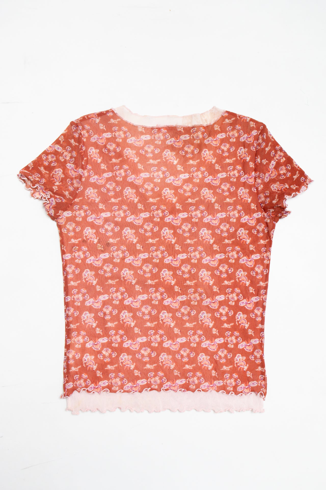 #46 s.Oliver paisley mesh top | c. 162 | size 10