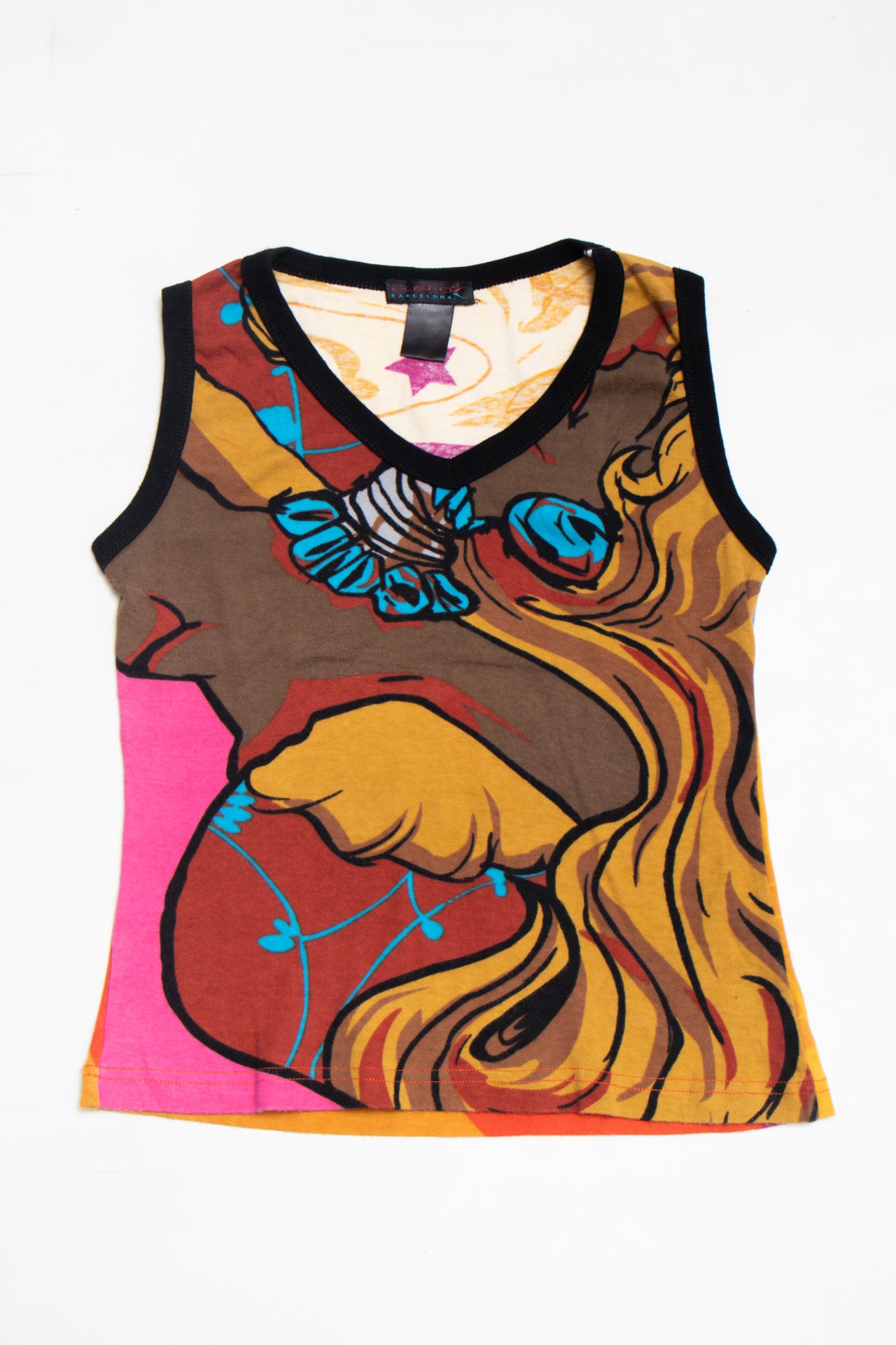 #47 Custo Barcelona cotton graphic tank | c. 162 | size 6/8