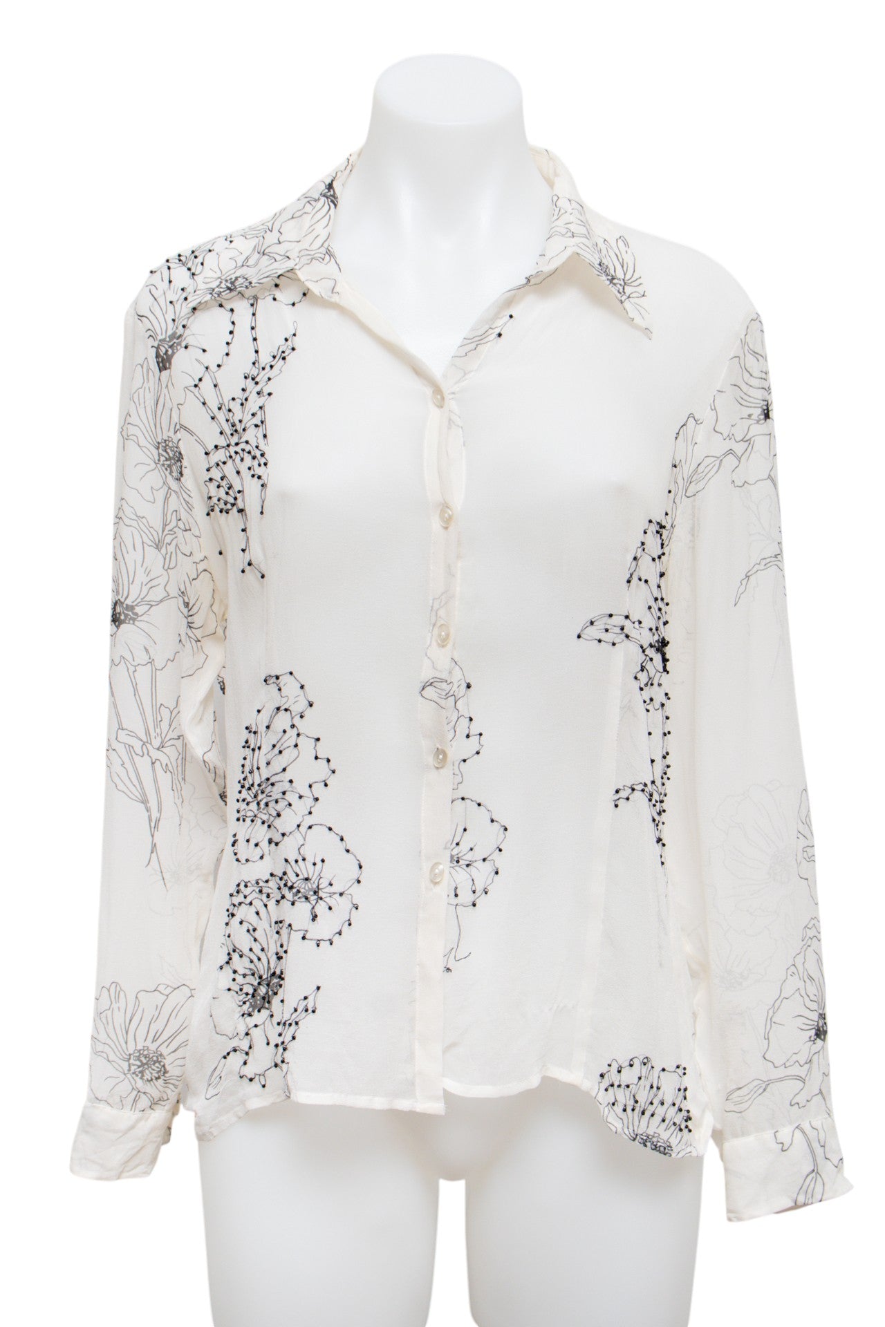 #44 Ice White Button Up | c. 181 | Size 12