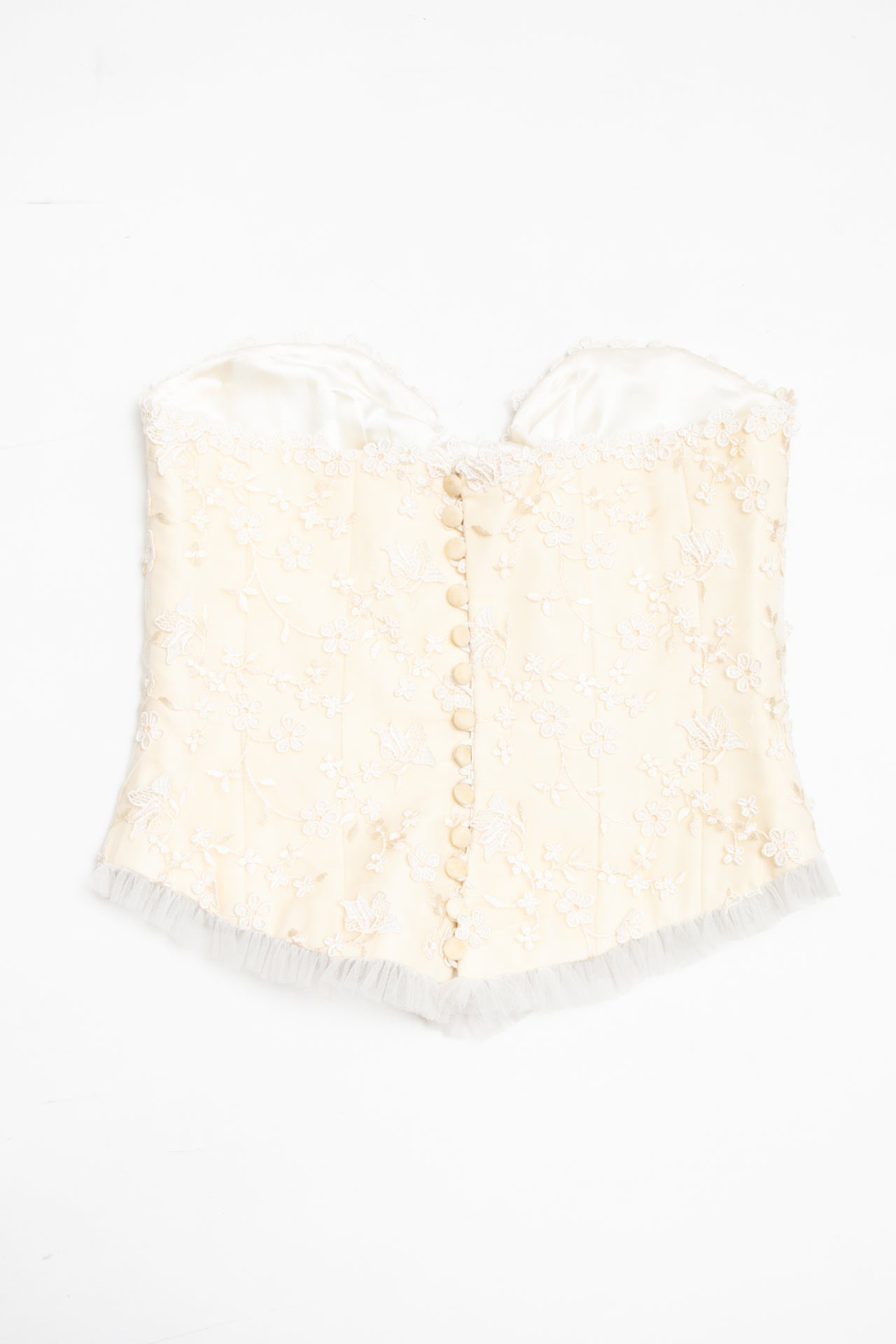 #50 floral lace cream corset | c. 162 | size 10