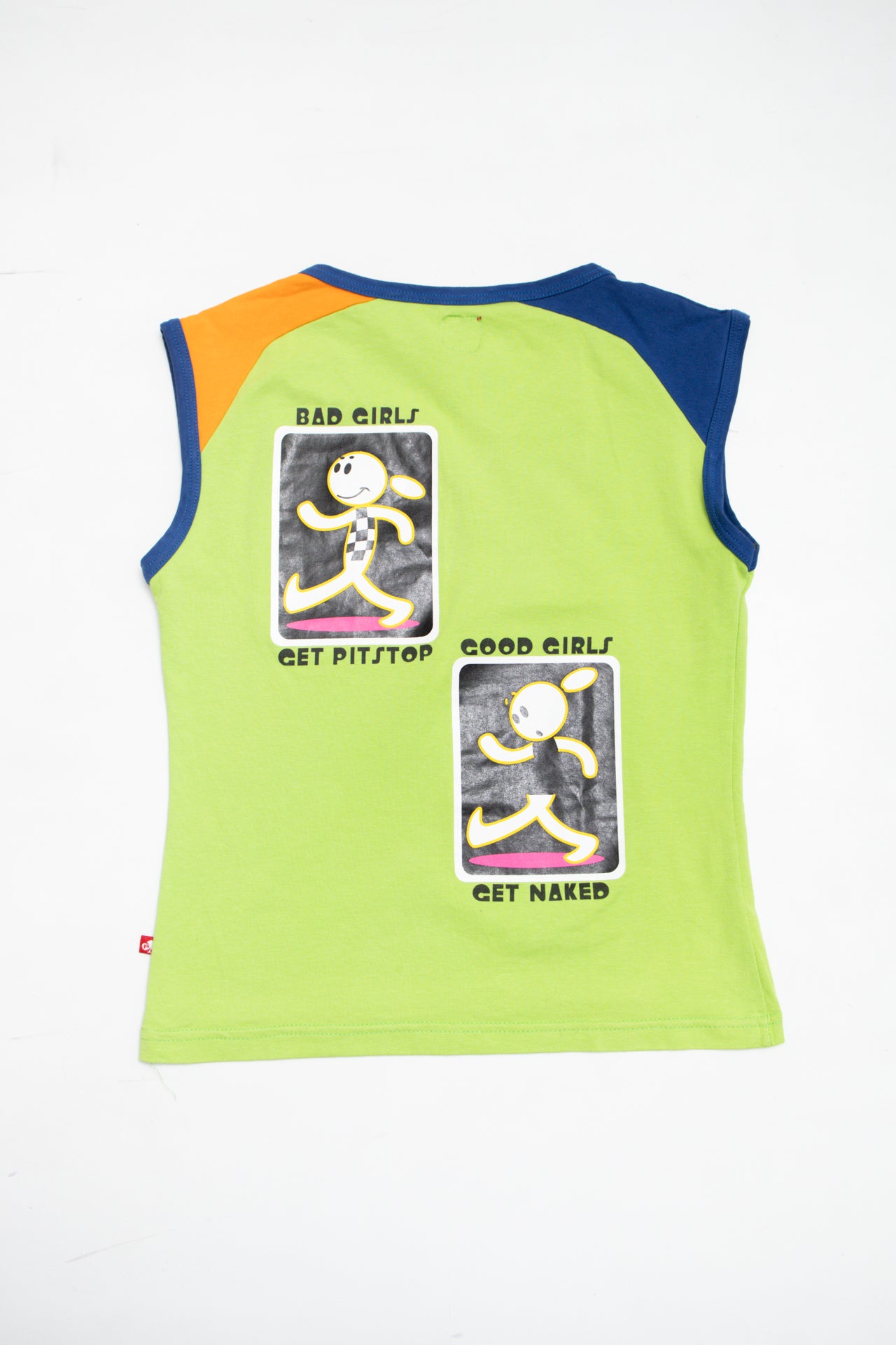 #76 Pit Stop print back tank | c. 162 | size 10