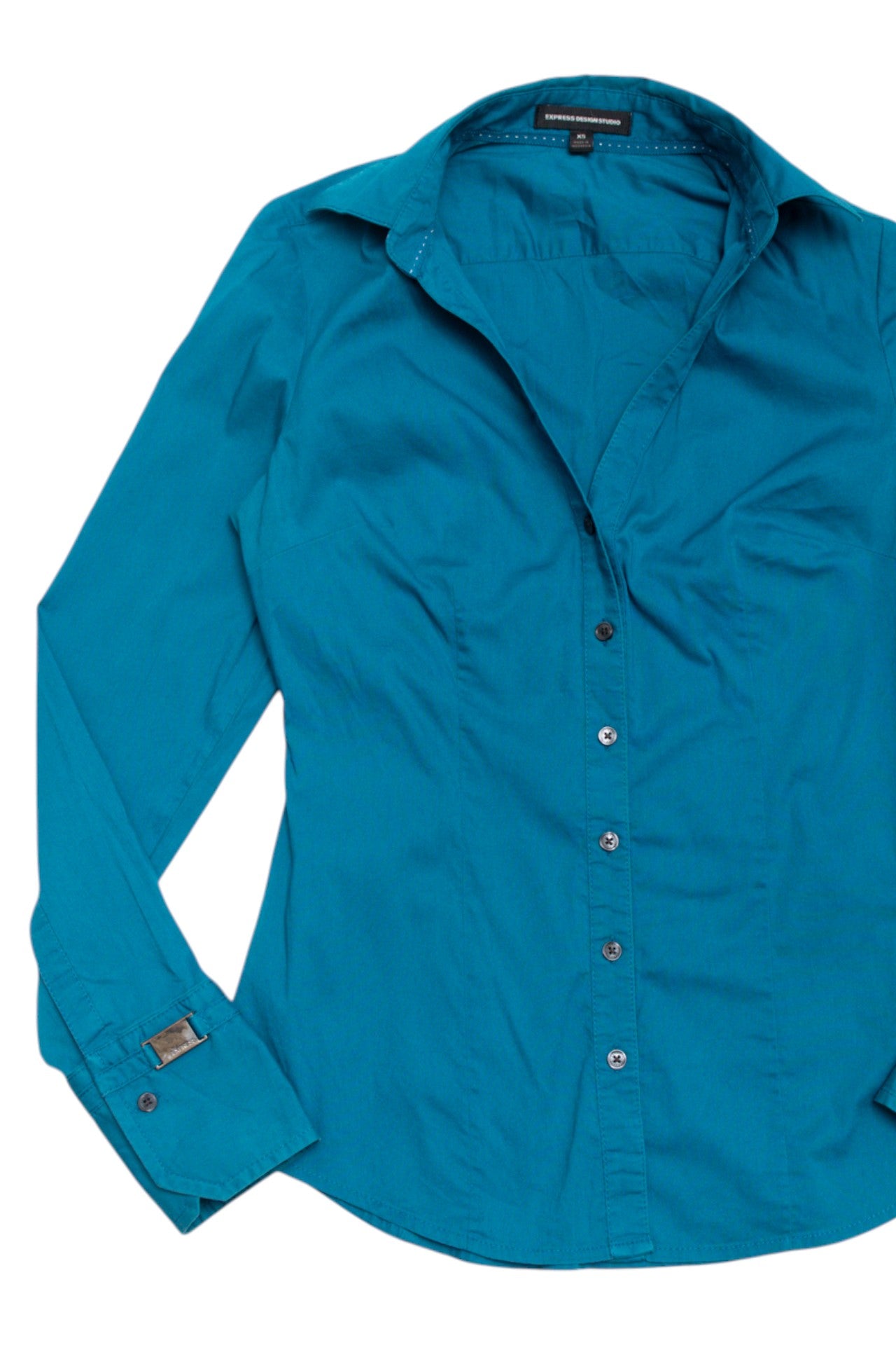 #91 Express Design Studio teal button up | c. 162 | size 6/8