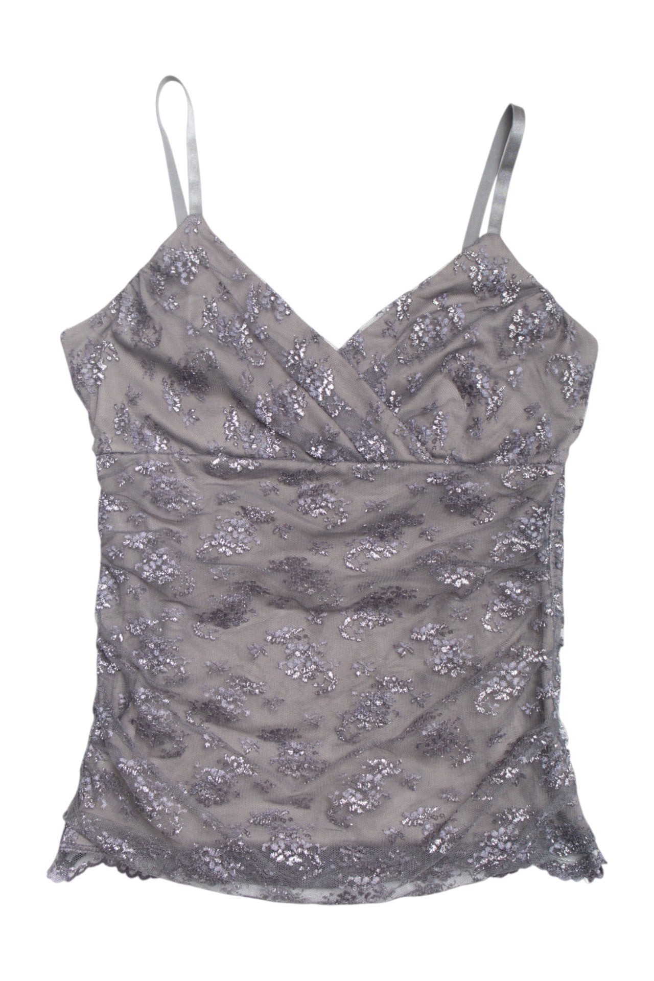 #96 White house glitter lined mesh cami | c. 162 | size 8