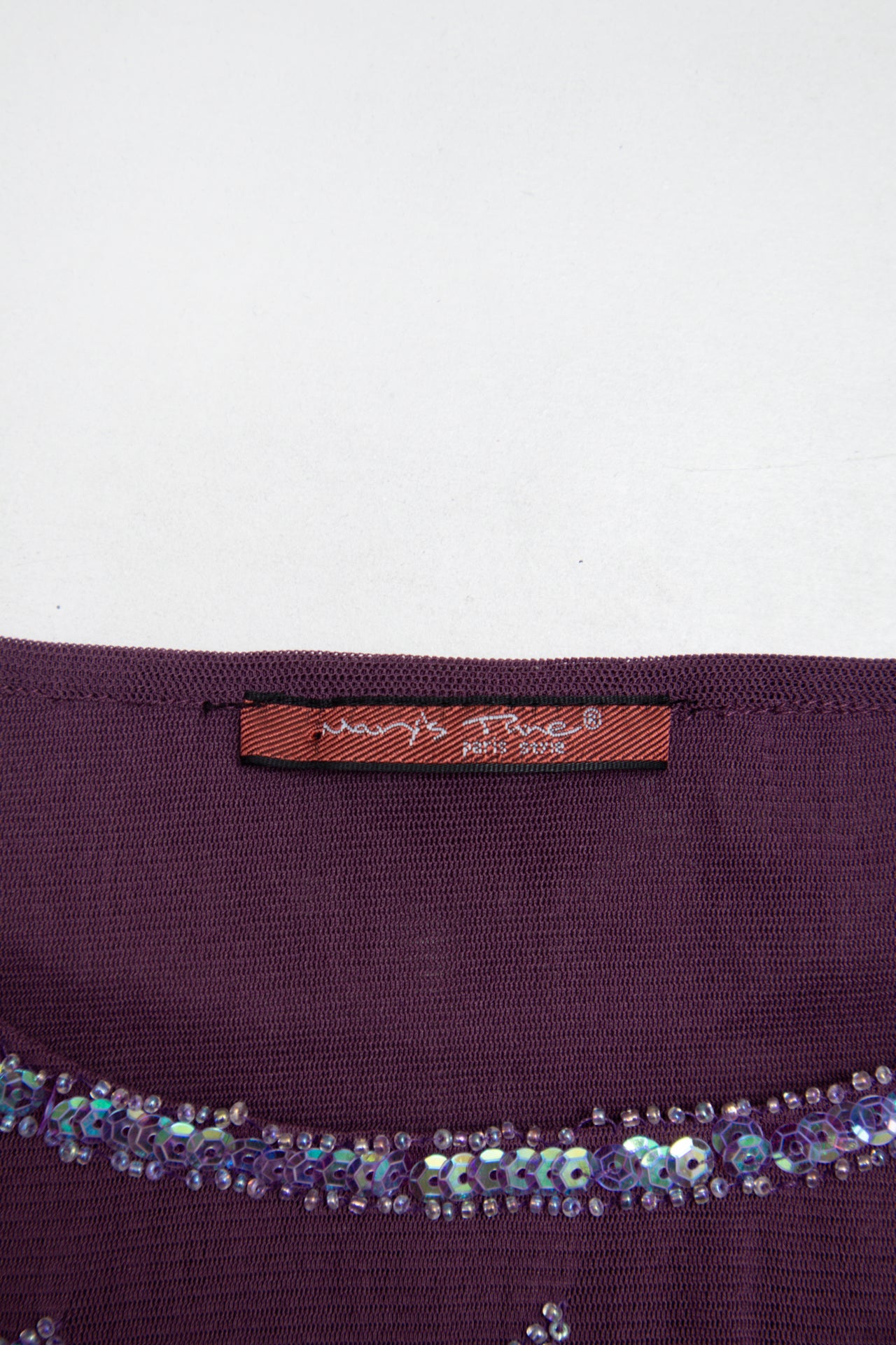 #97 Parisian sequinned mesh top | c. 162 | size 8