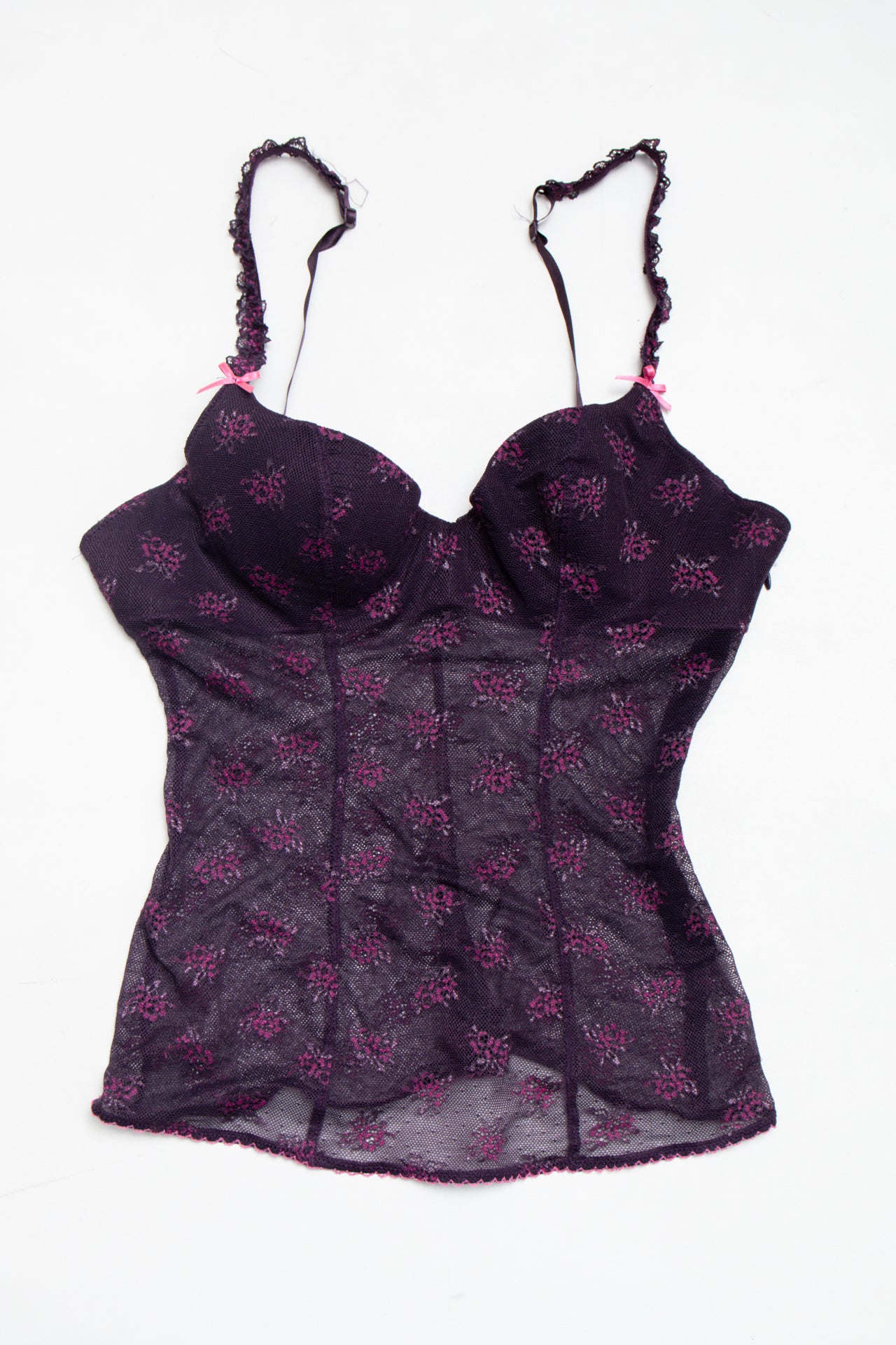 #98 Intimissi floral mesh corset | c. 162 | size 8