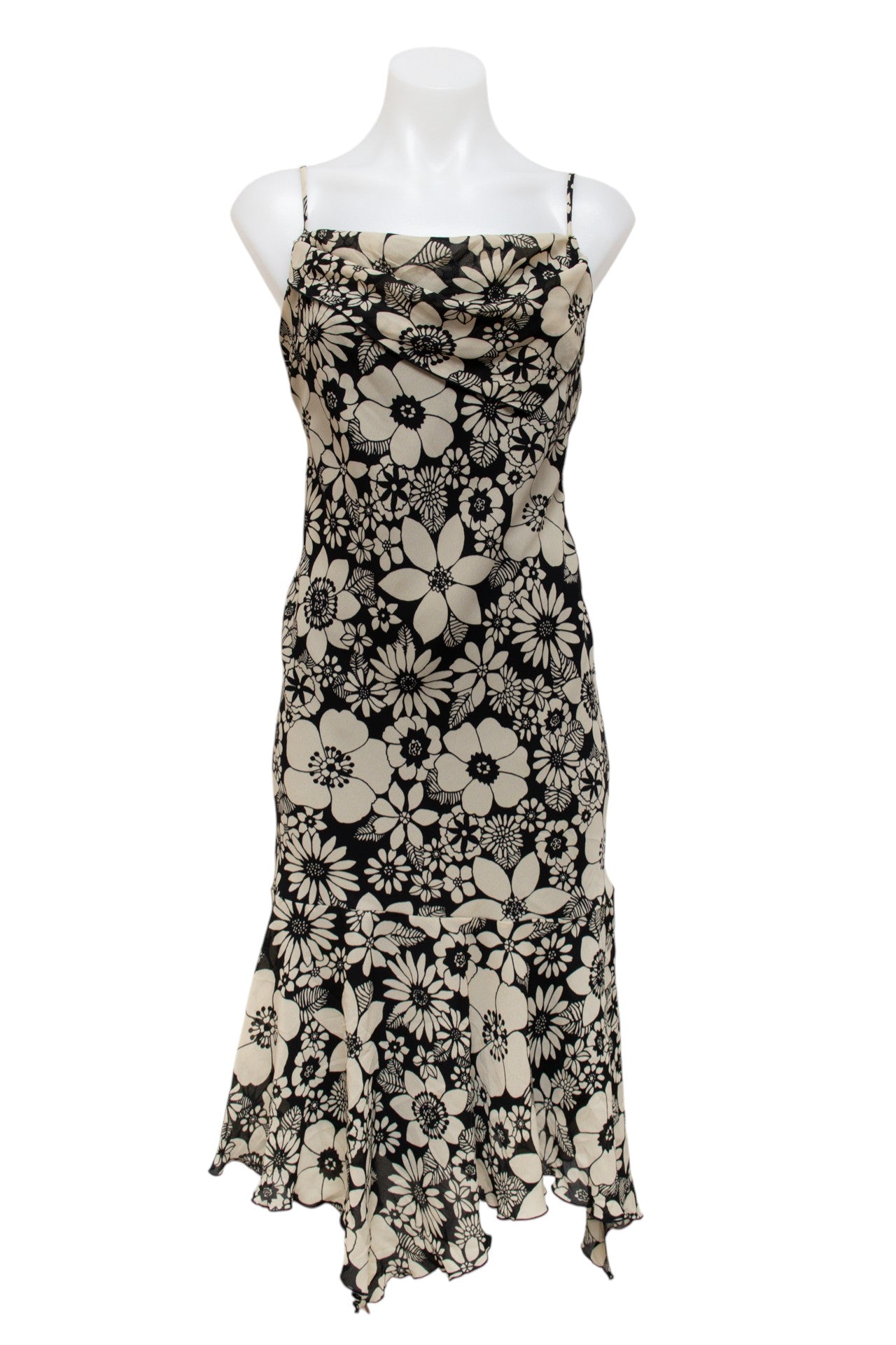 #98 Jonathan Martin Black floral dress | c. 181 | Size 6