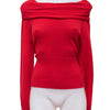 #61 Off shoulder Neck Jumper Red | c. 192 | Size 8