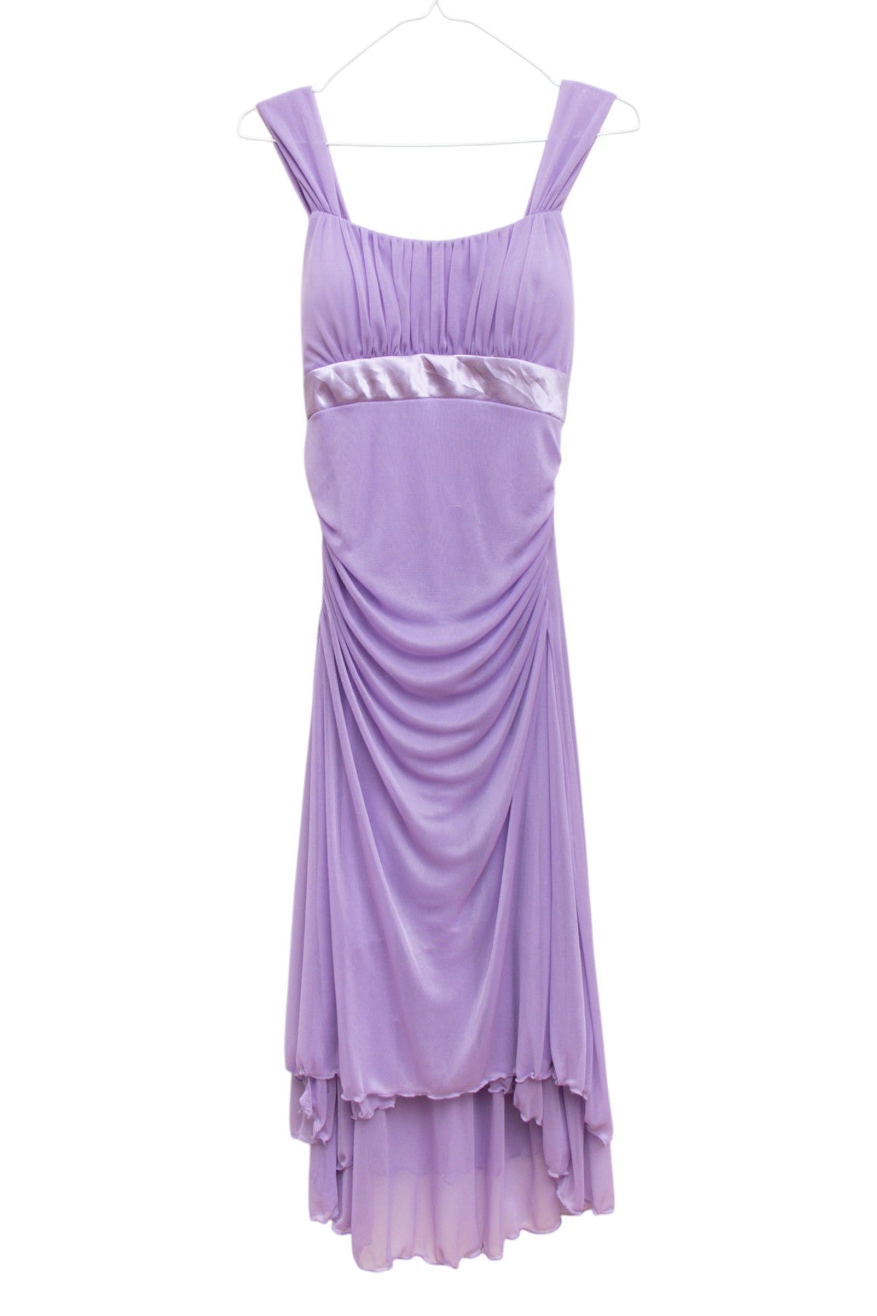 #154 USA made purple ruched fairy dress | c. 154 | size 8