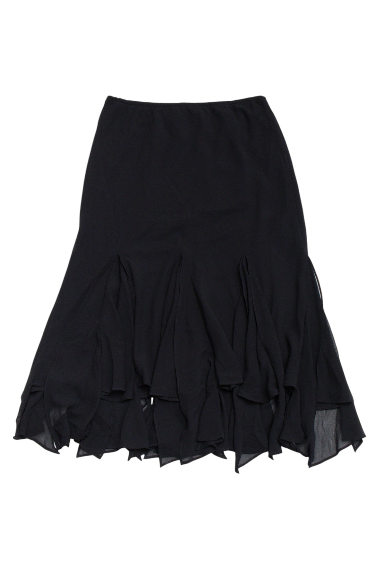 #116 MSK flowy black midi skirt | c. 162 | size 14-16