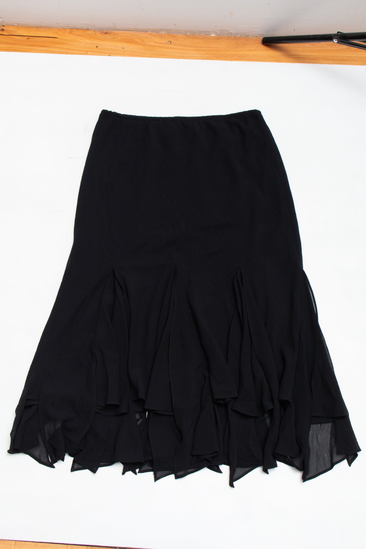 #116 MSK flowy black midi skirt | c. 162 | size 14-16