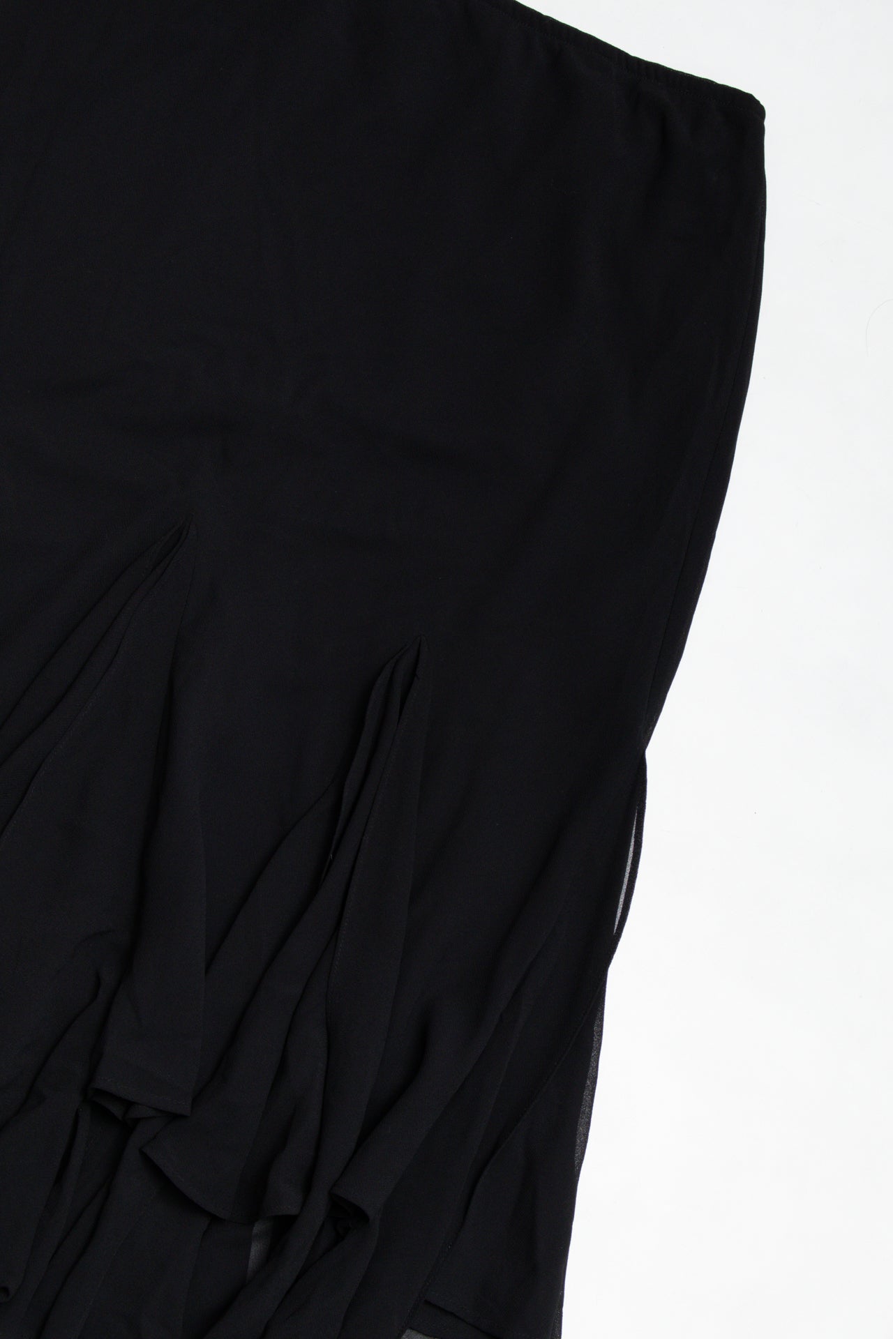 #116 MSK flowy black midi skirt | c. 162 | size 14-16