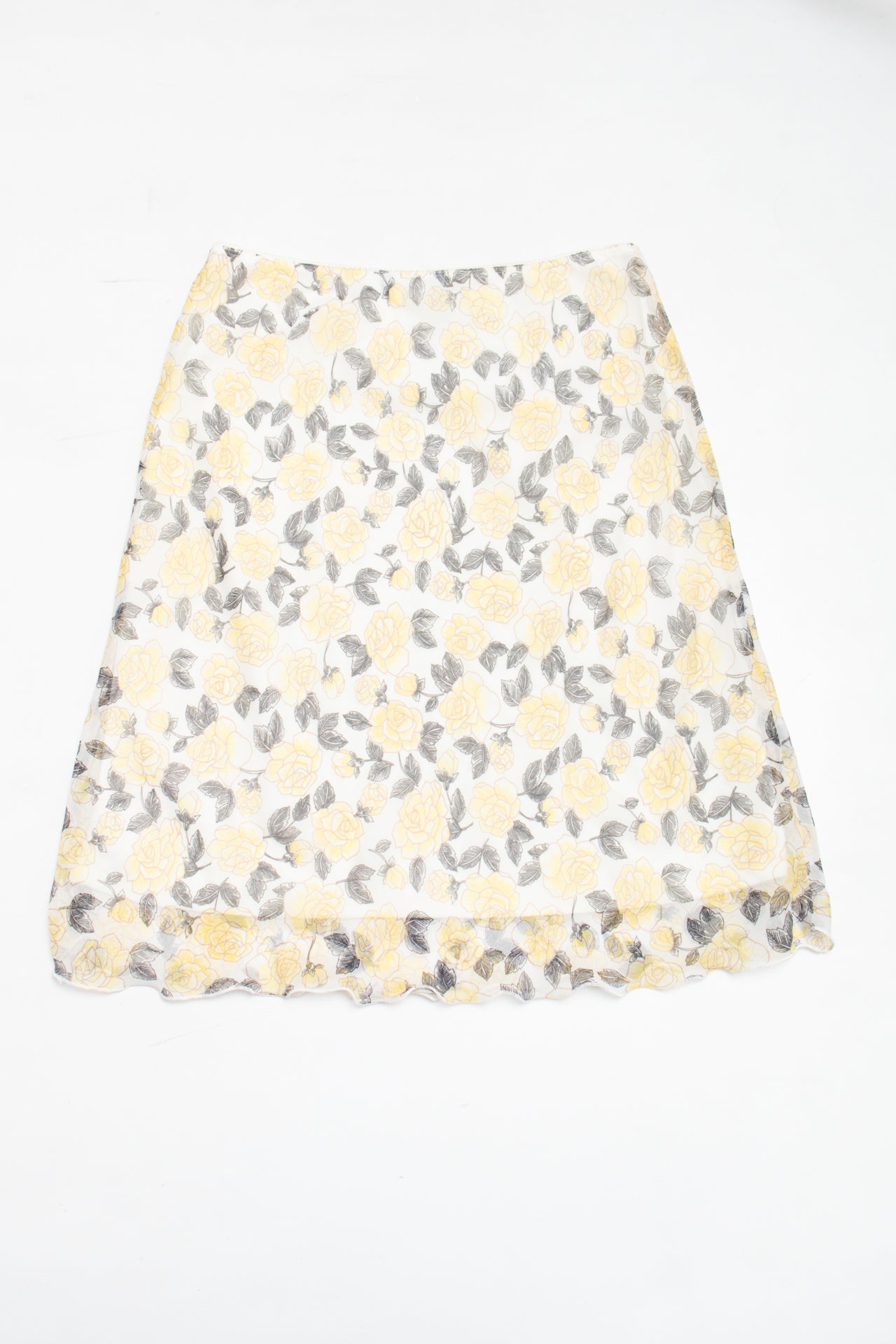 #118 USA made La Belle floral midi skirt | c. 162 | size 8