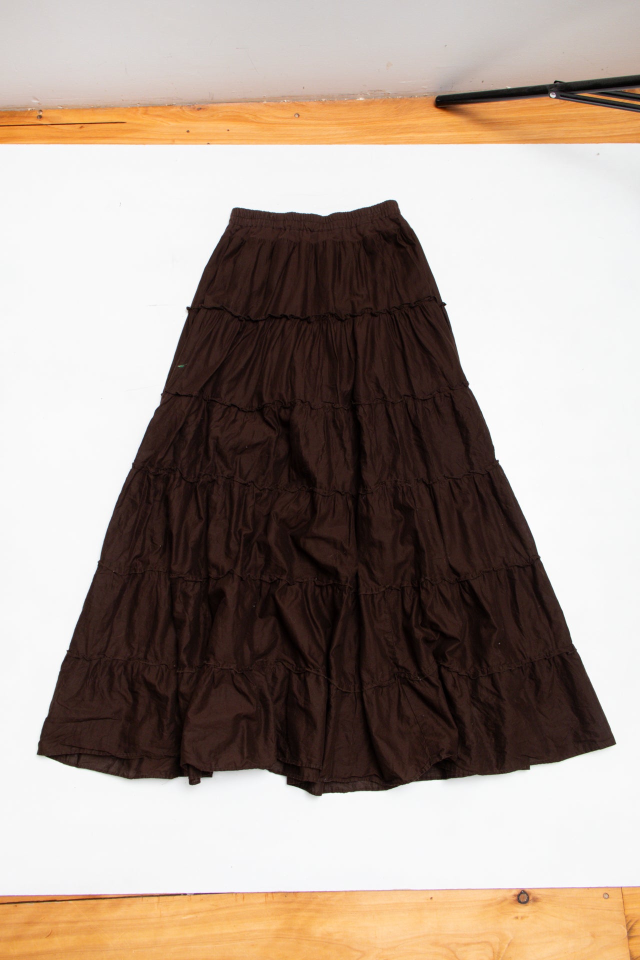 #124 Style & Co brown cotton maxi skirt | c. 162 | size 4/6