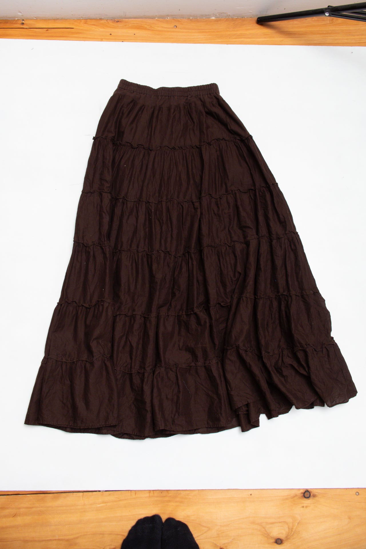 #124 Style & Co brown cotton maxi skirt | c. 162 | size 4/6