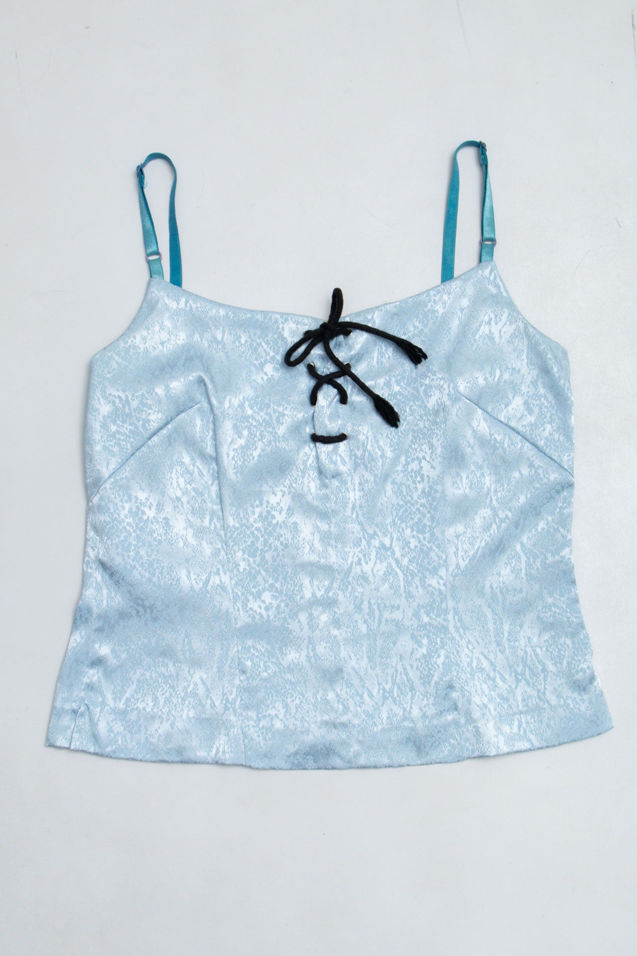 #63 Blue Printed Milkmaid Tank | Short n Sweet | Size 10/12