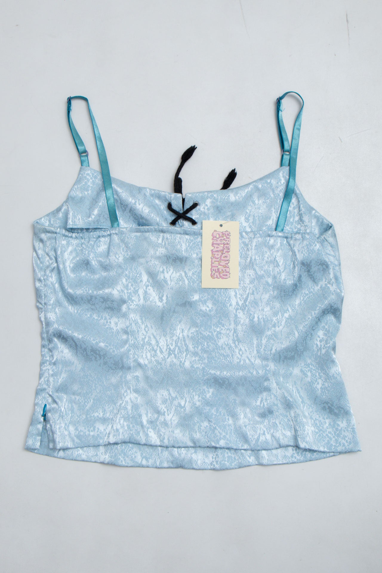 #63 Blue Printed Milkmaid Tank | Short n Sweet | Size 10/12