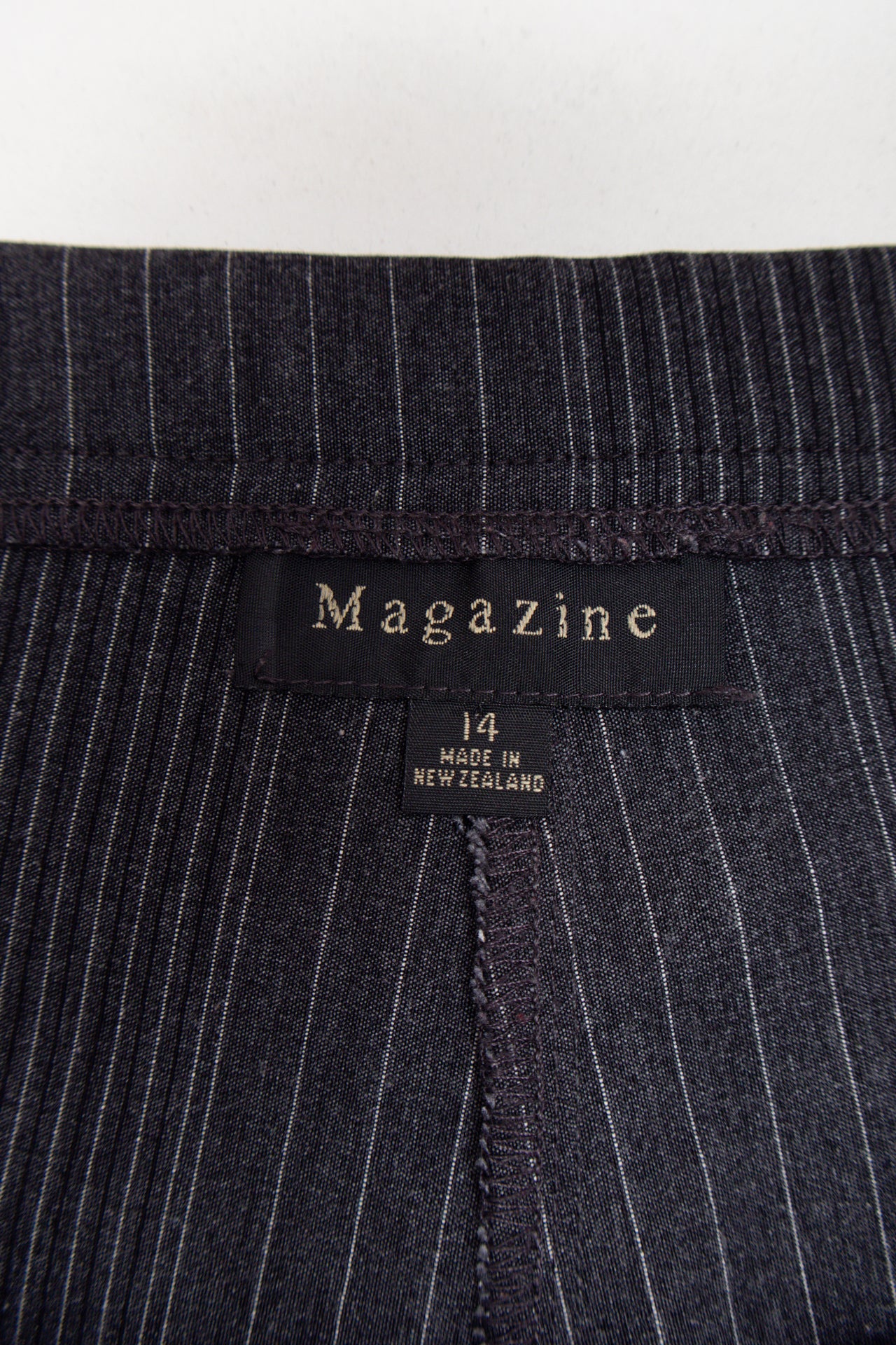 #128 New Zealand made high rise pinstripe pants | c. 162 | size 8/10