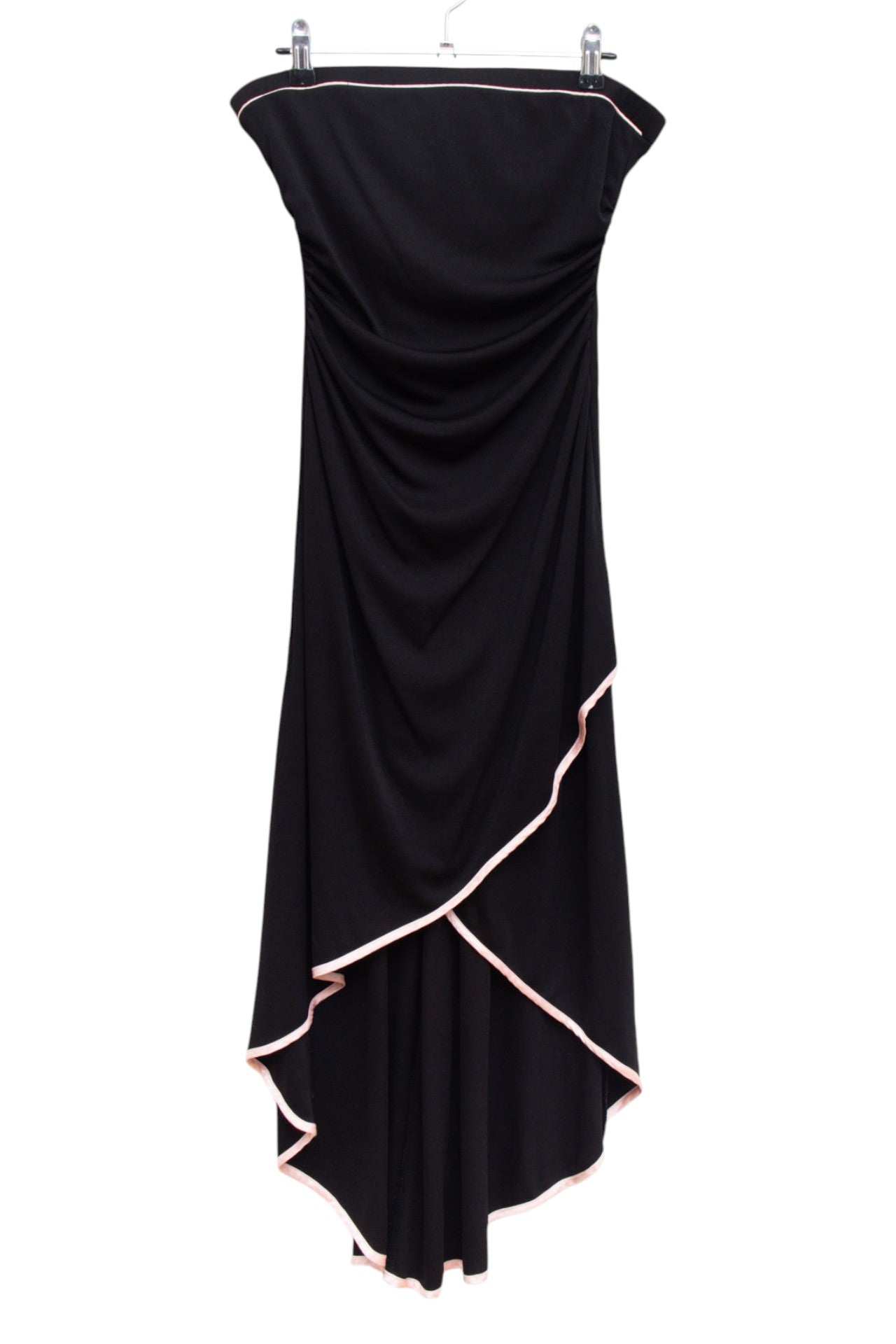 #187 USA strapless fitted black/pink dress | c. 154 | size 8
