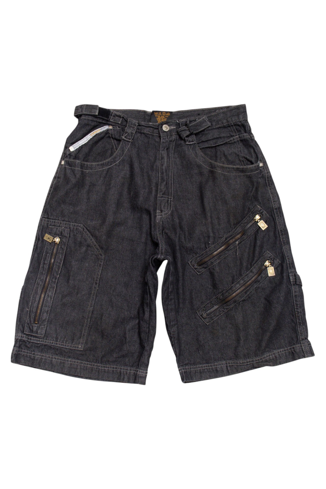 #130 FOX denim zipped pockets denim shorts | c. 162 | size 8