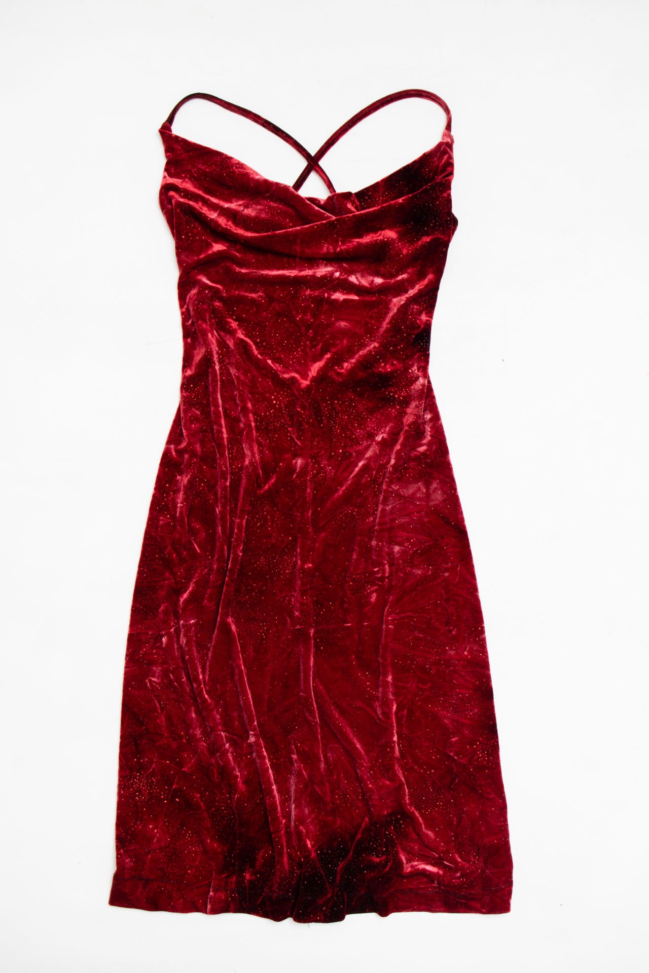 #190 velvet rhinestone crossback dress | c. 154 | size 12