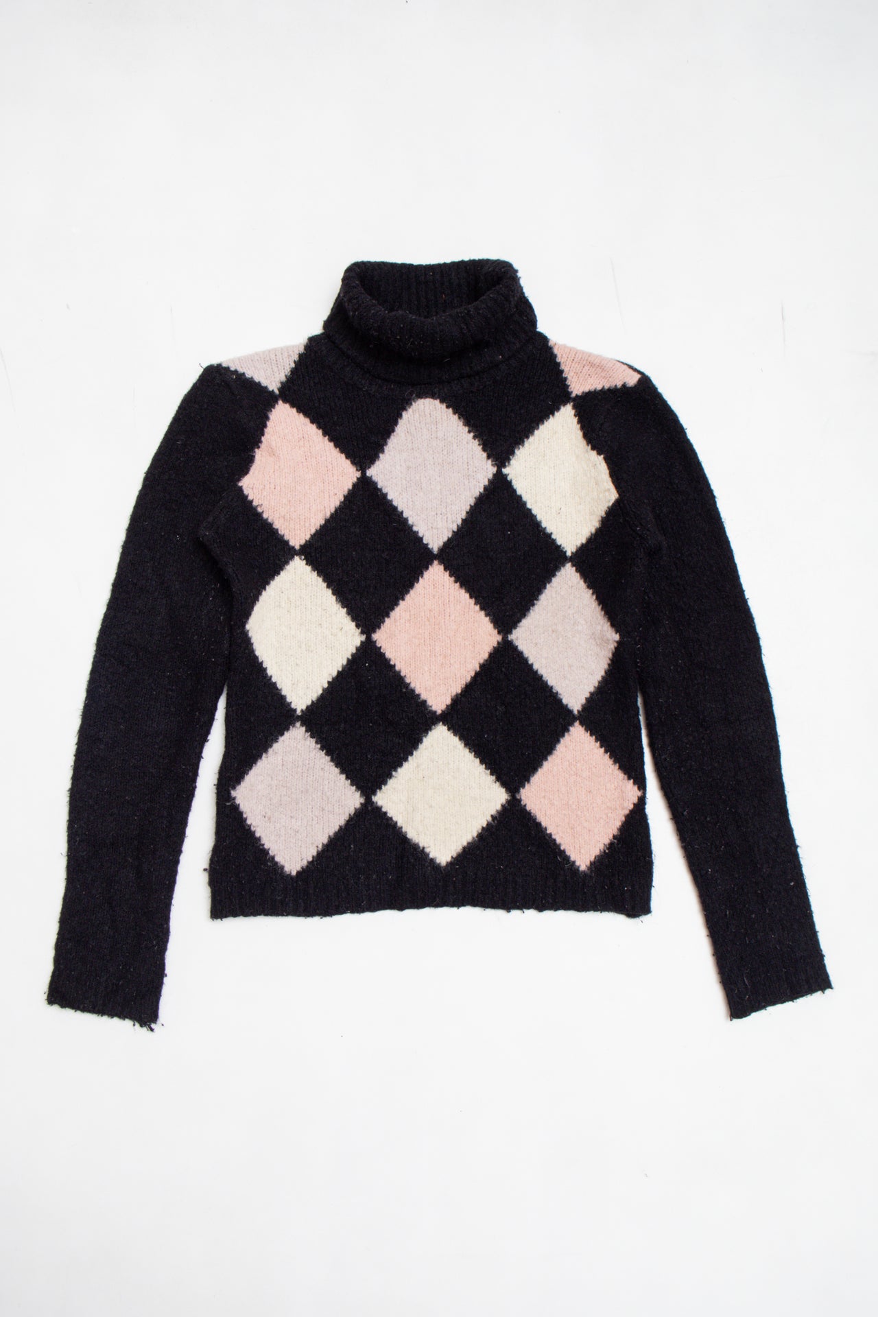 #136 diamond print pink/white jumper | c. 162 | size 6/8