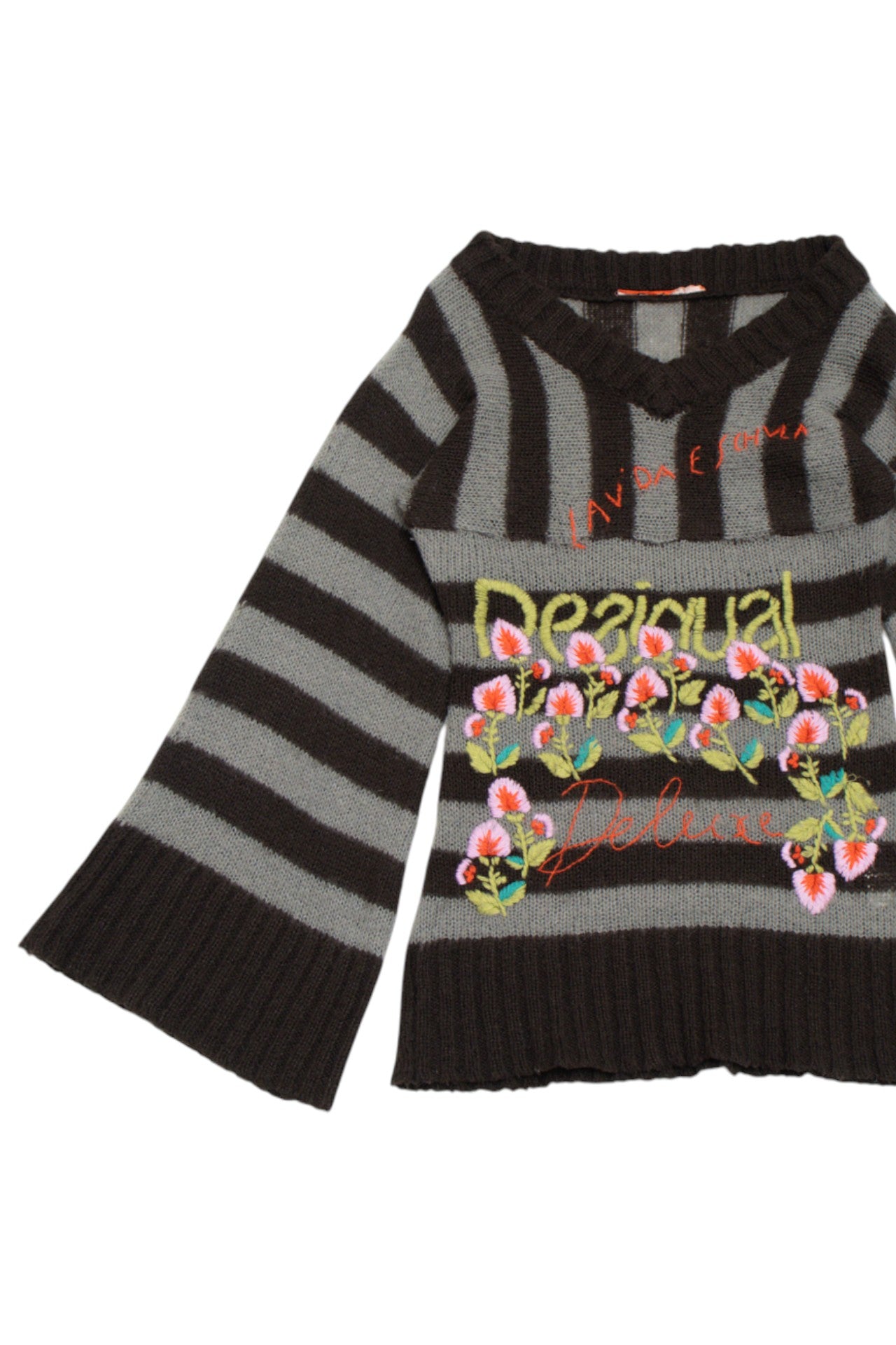 #138 Desigual mohair blend embroidered jumper | c. 162 | size 14/16
