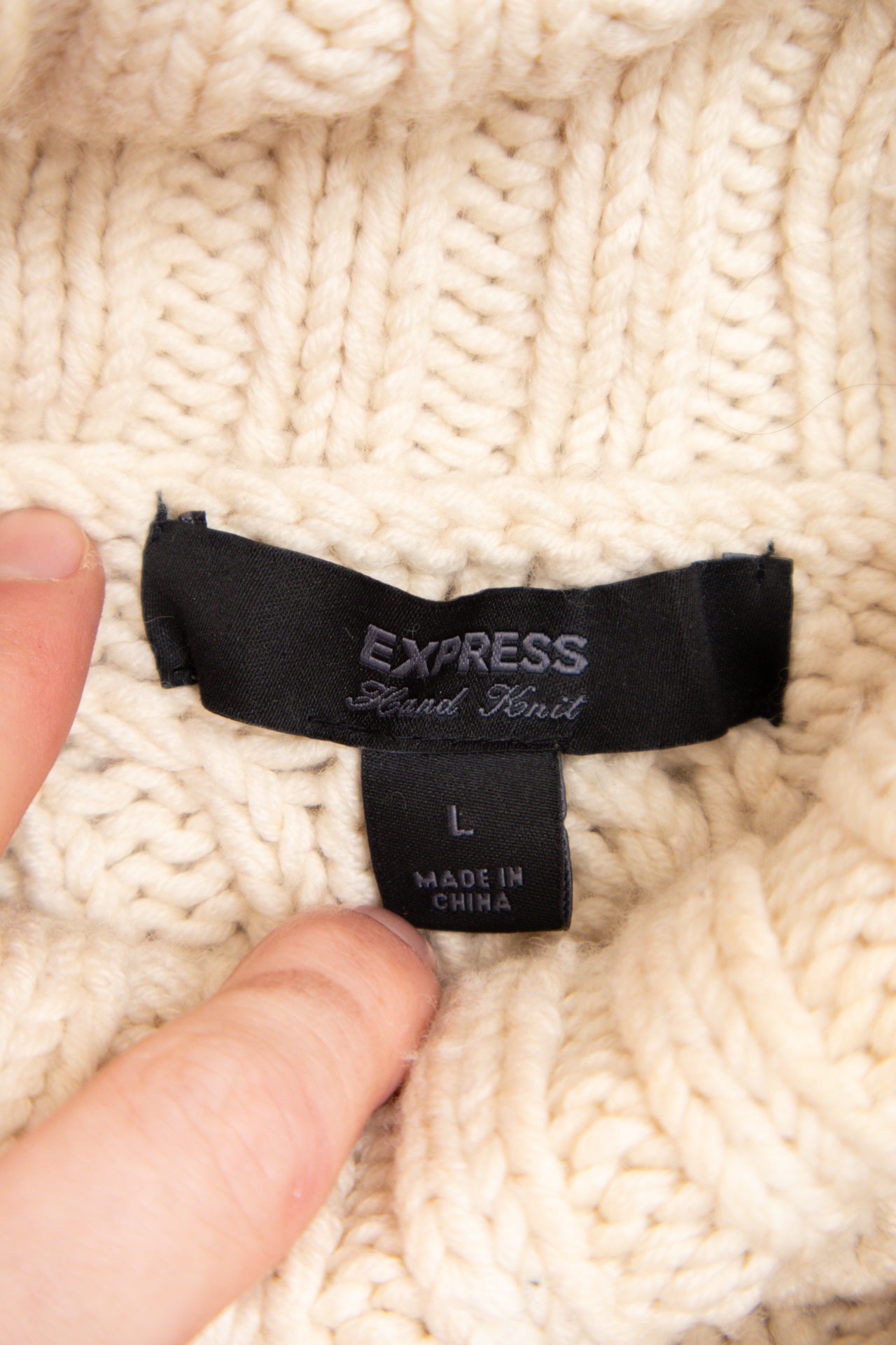 #140 Express cream cable knit jumper | c. 162 | size 8