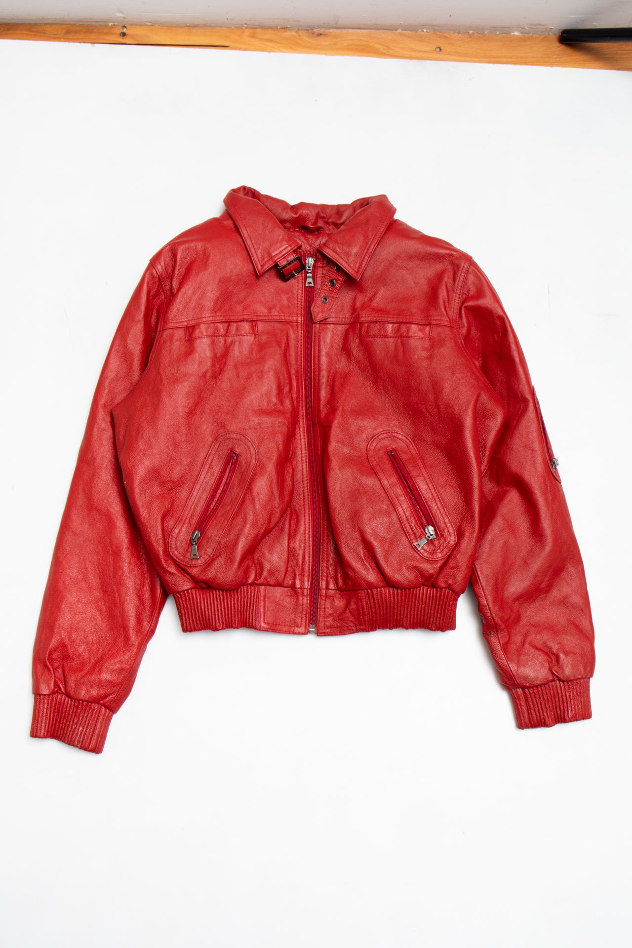 #145 Desert Well red leather jacket | c. 162 | size 8/10