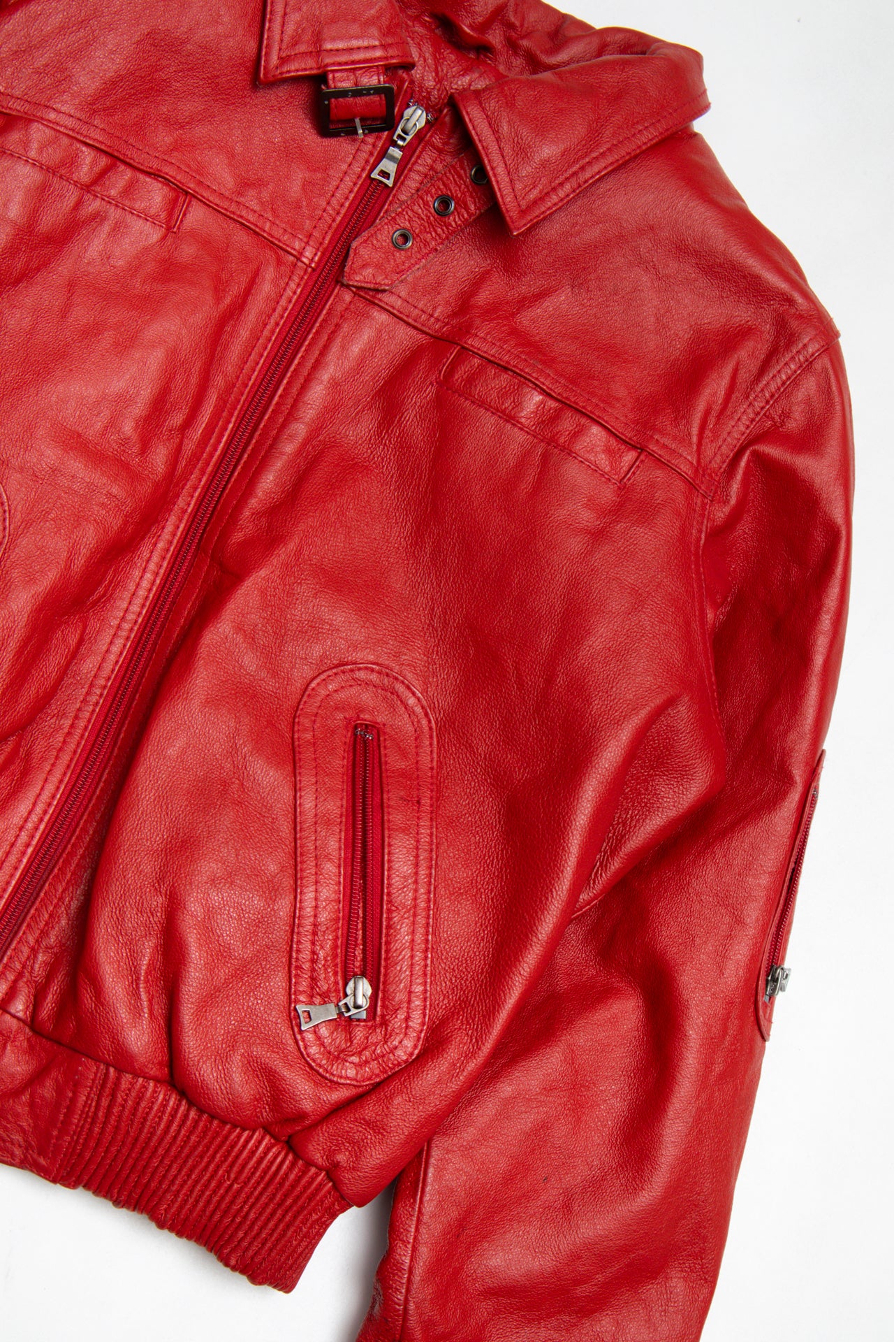 #145 Desert Well red leather jacket | c. 162 | size 8/10