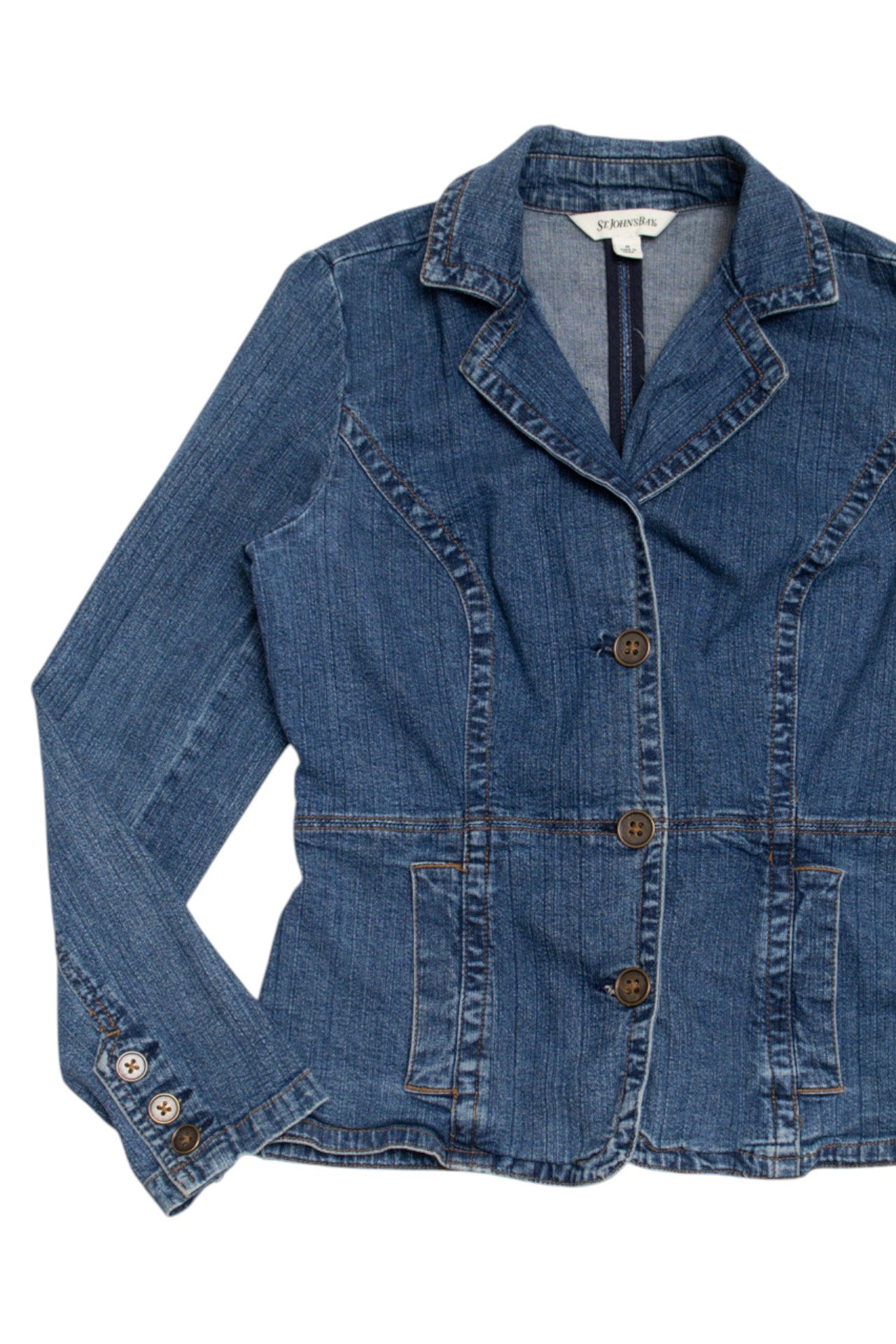 #147 St John's Bay fitted denim jacket | c. 162 | size 10
