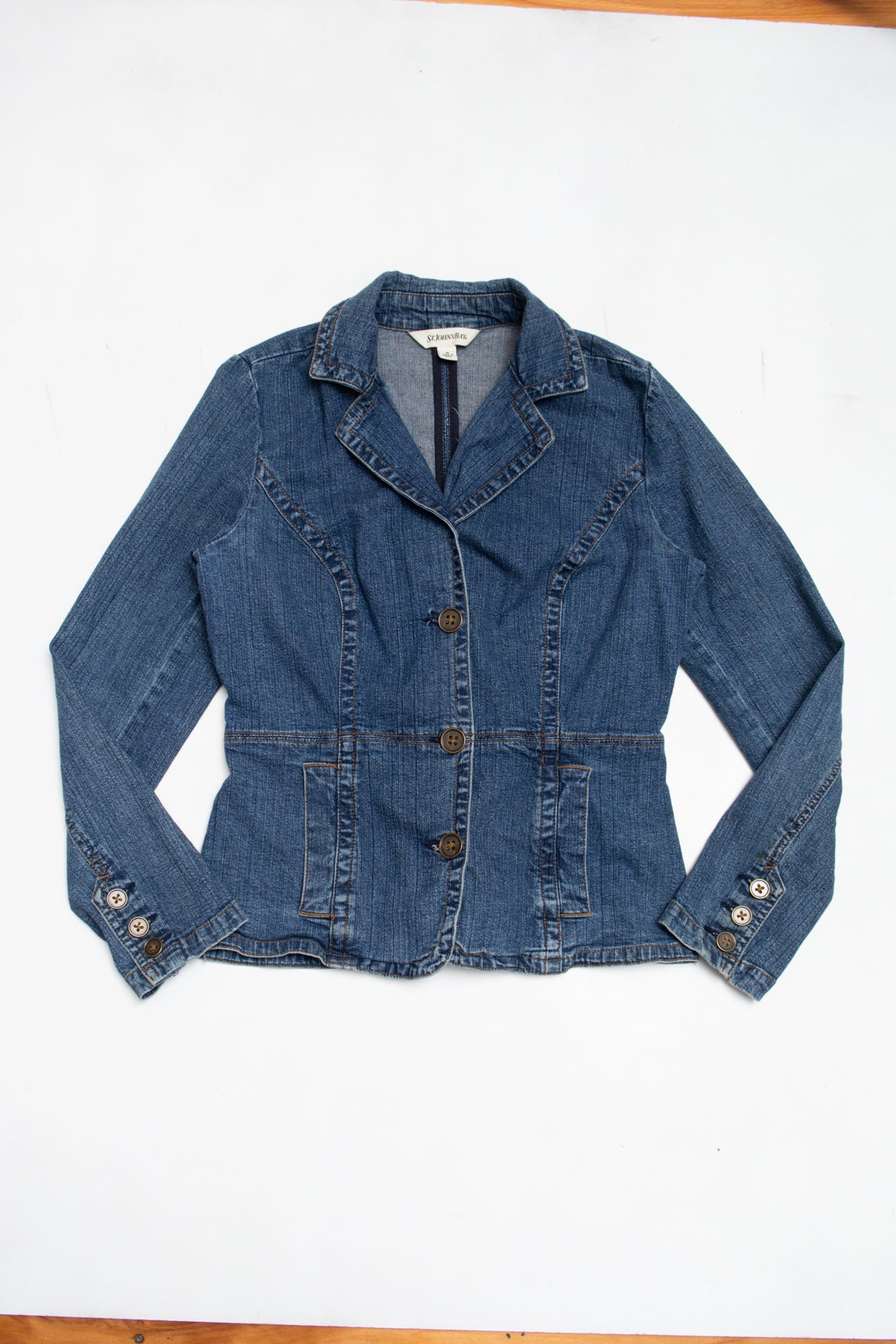 #147 St John's Bay fitted denim jacket | c. 162 | size 10