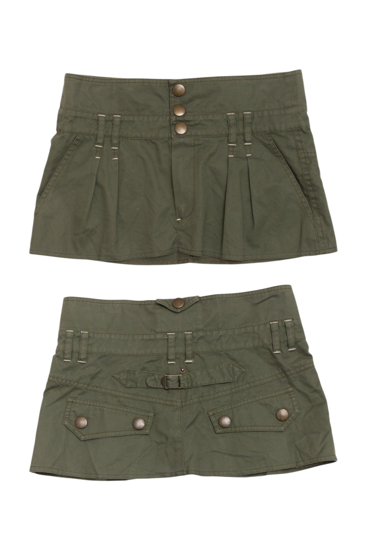 #200 khaki micro mini skirt | c. 154 | size 8