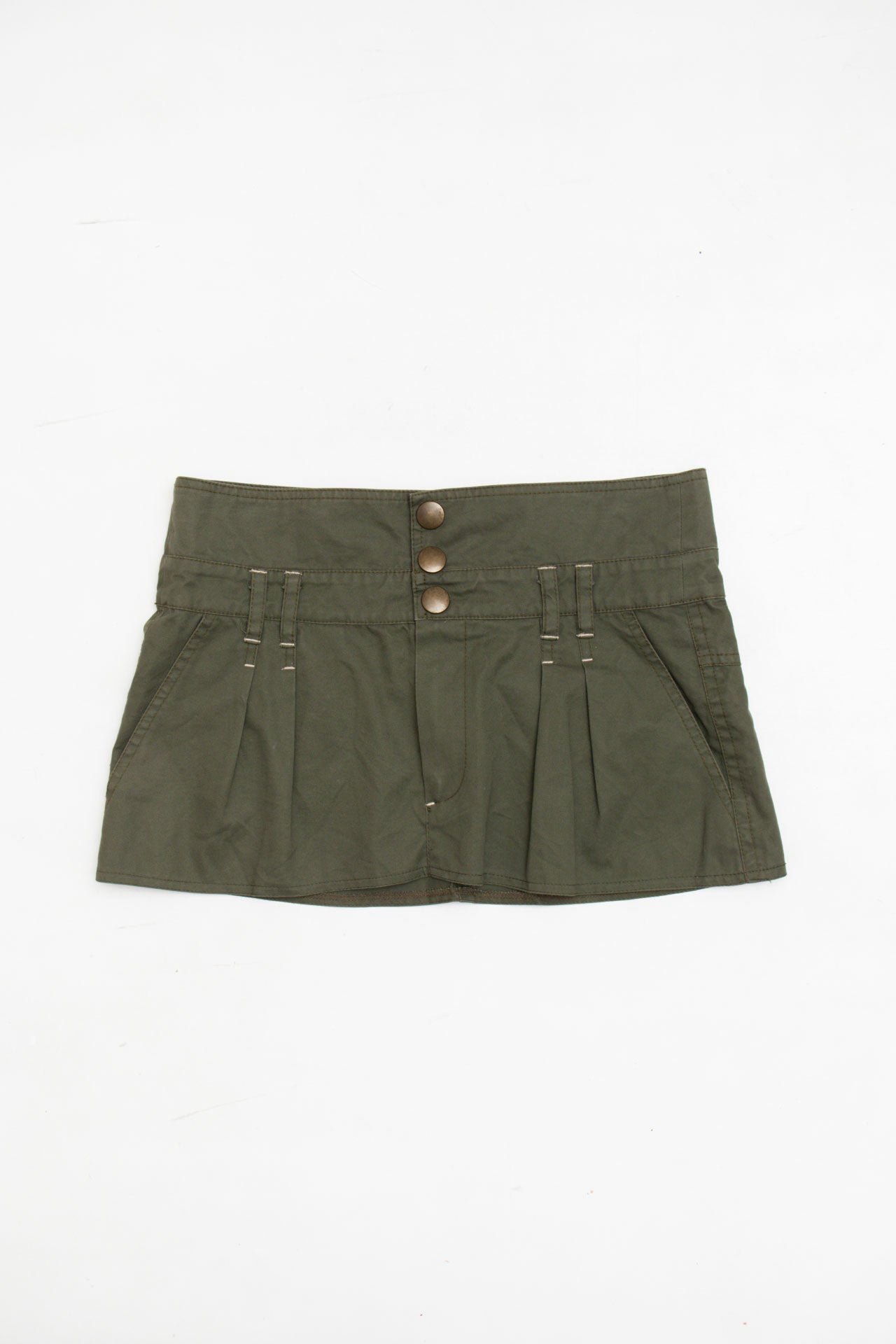 #200 khaki micro mini skirt | c. 154 | size 8
