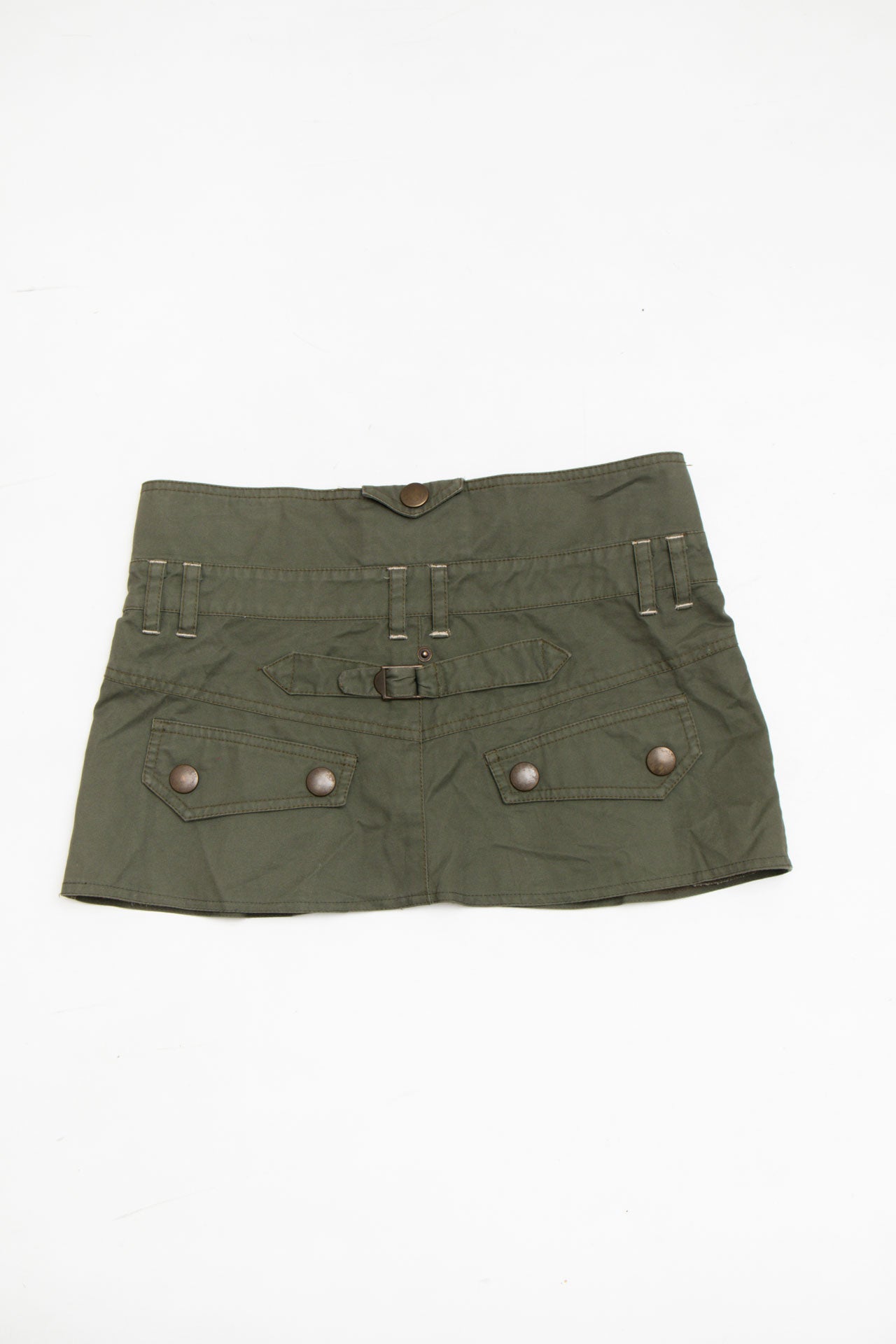 #200 khaki micro mini skirt | c. 154 | size 8