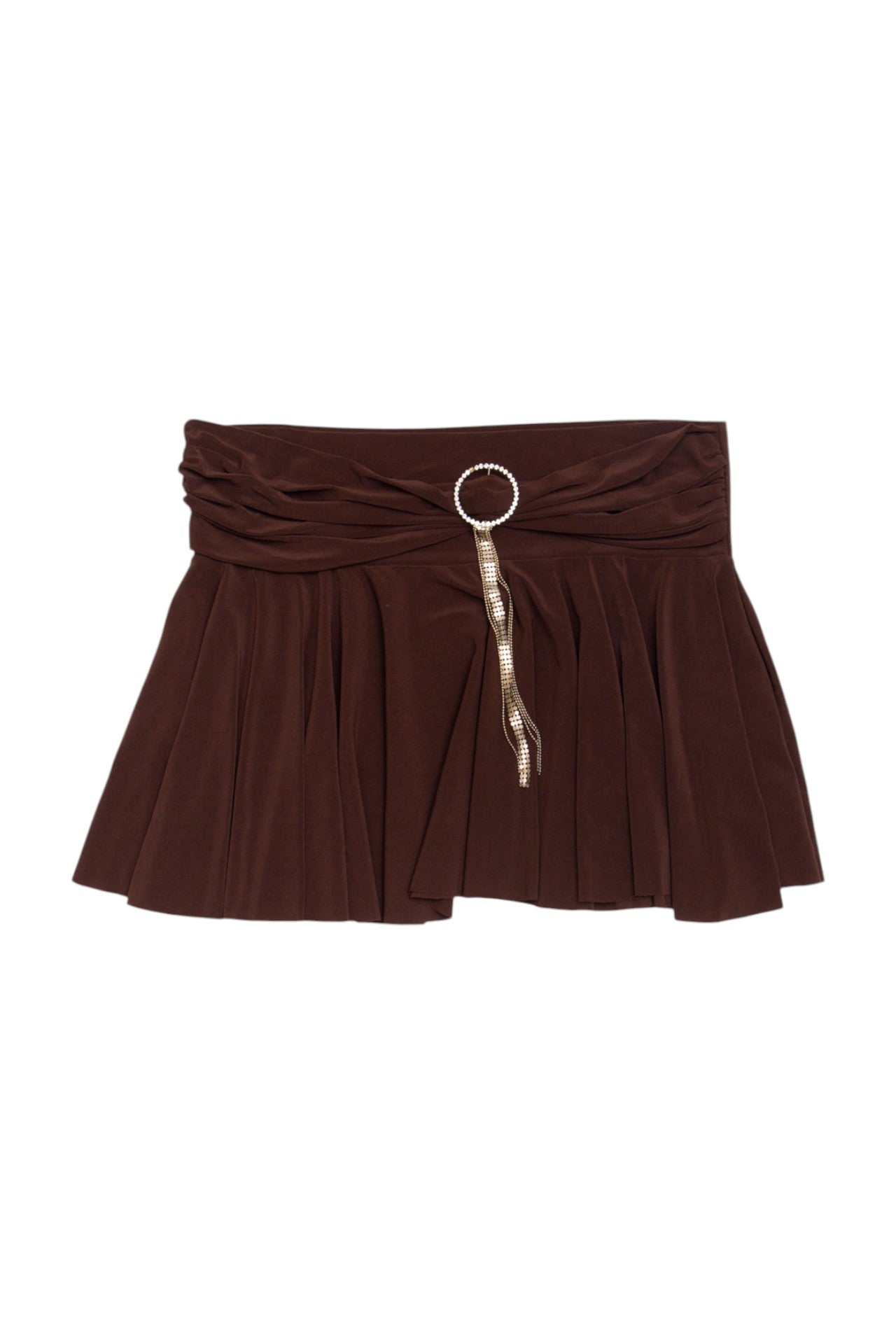 #203 Rhinestone encrusted brown skirt | C. 154 | size 12/14