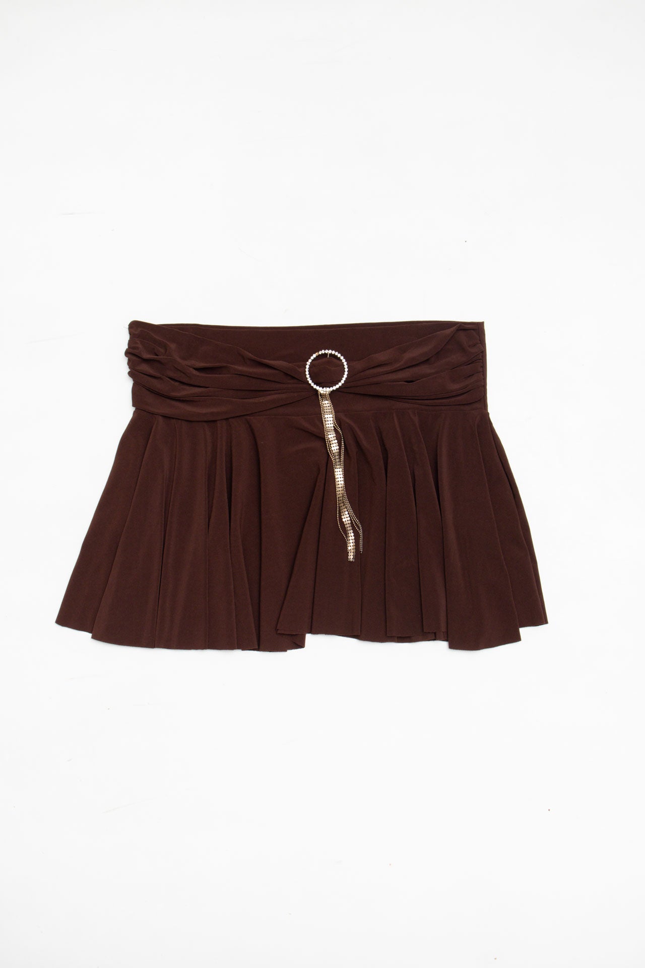 #203 Rhinestone encrusted brown skirt | C. 154 | size 12/14