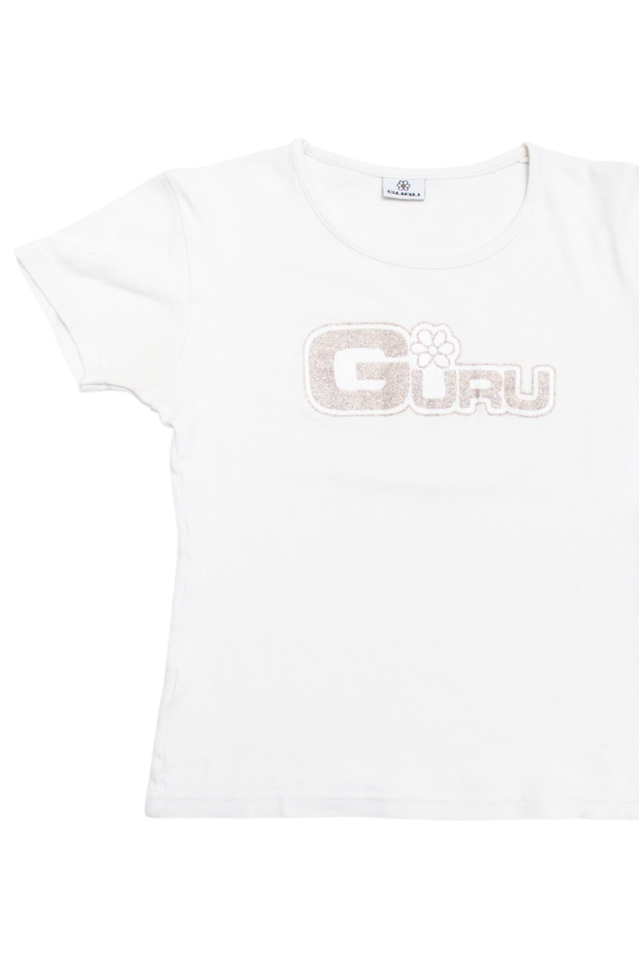 #153 Guru glitter print baby tee | c. 162 | size 8