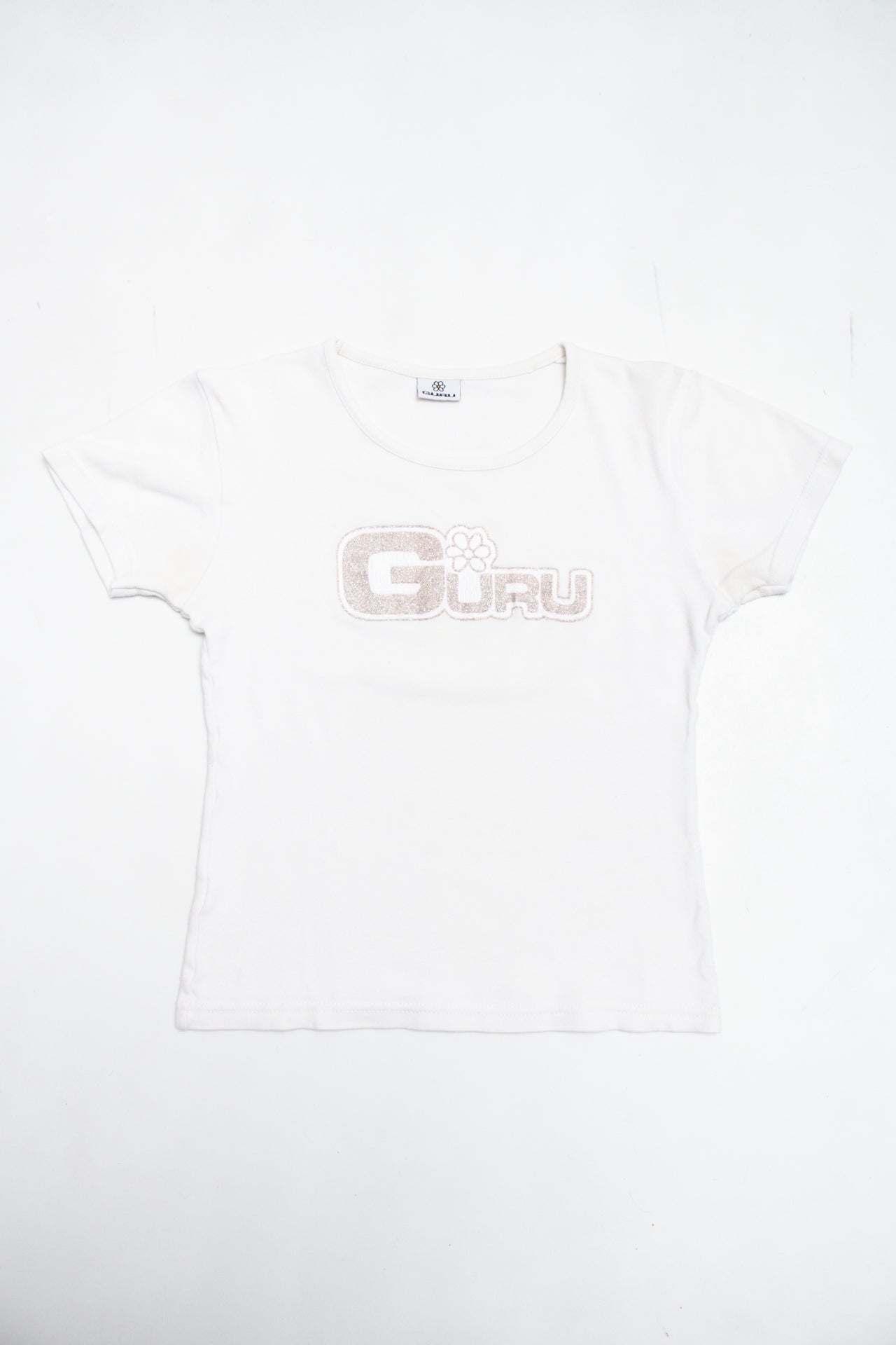 #153 Guru glitter print baby tee | c. 162 | size 8