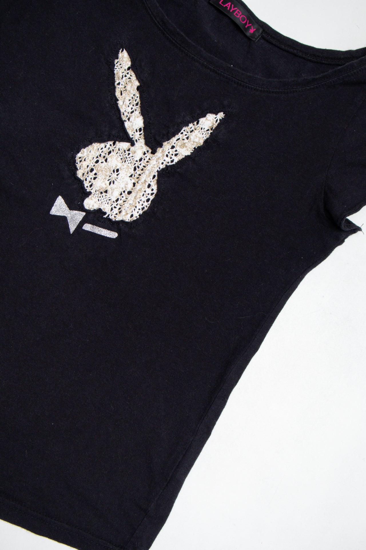 #154 Patch work bunny Playboy tee | c. 162 | size 8