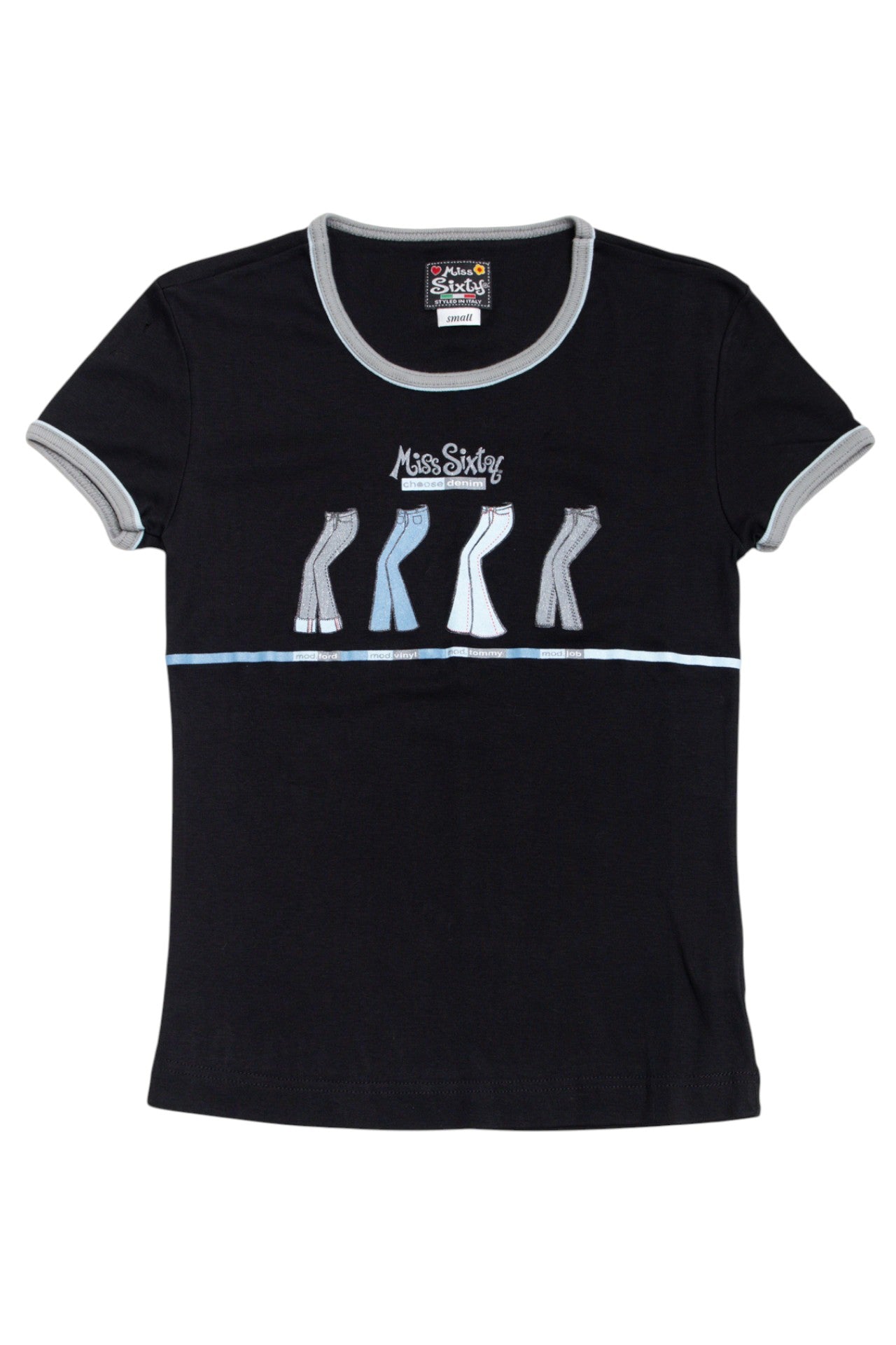 #156 Italian Miss Sixty jeans baby tee | c. 162 | size 8