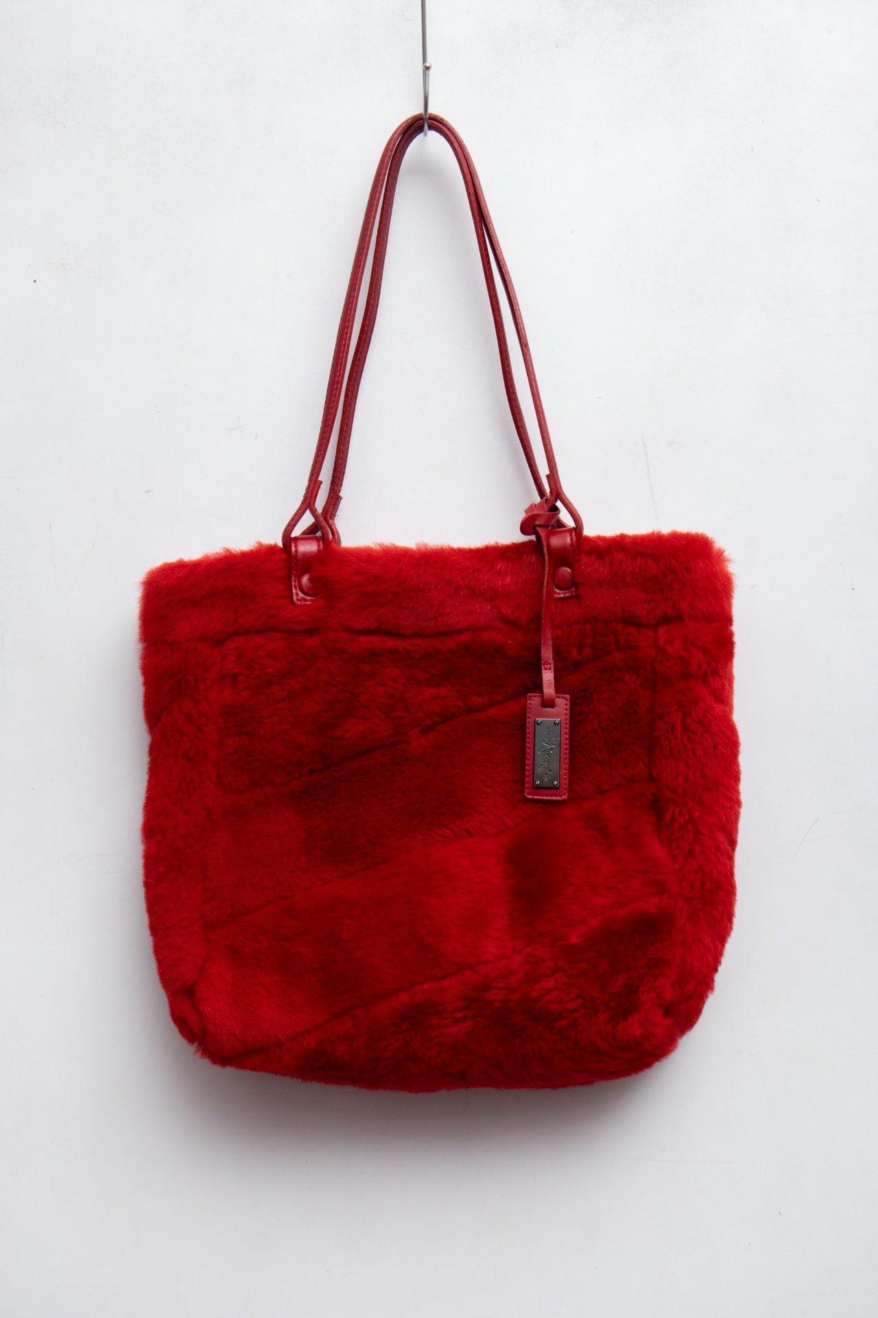 #82 Red Faux Fur Tote Bag | Short n Sweet