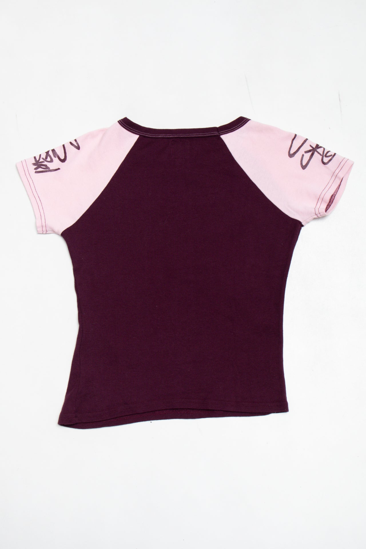 #157 Jennyfer Screwy Girl raglan baby tee | c. 162 | size 8