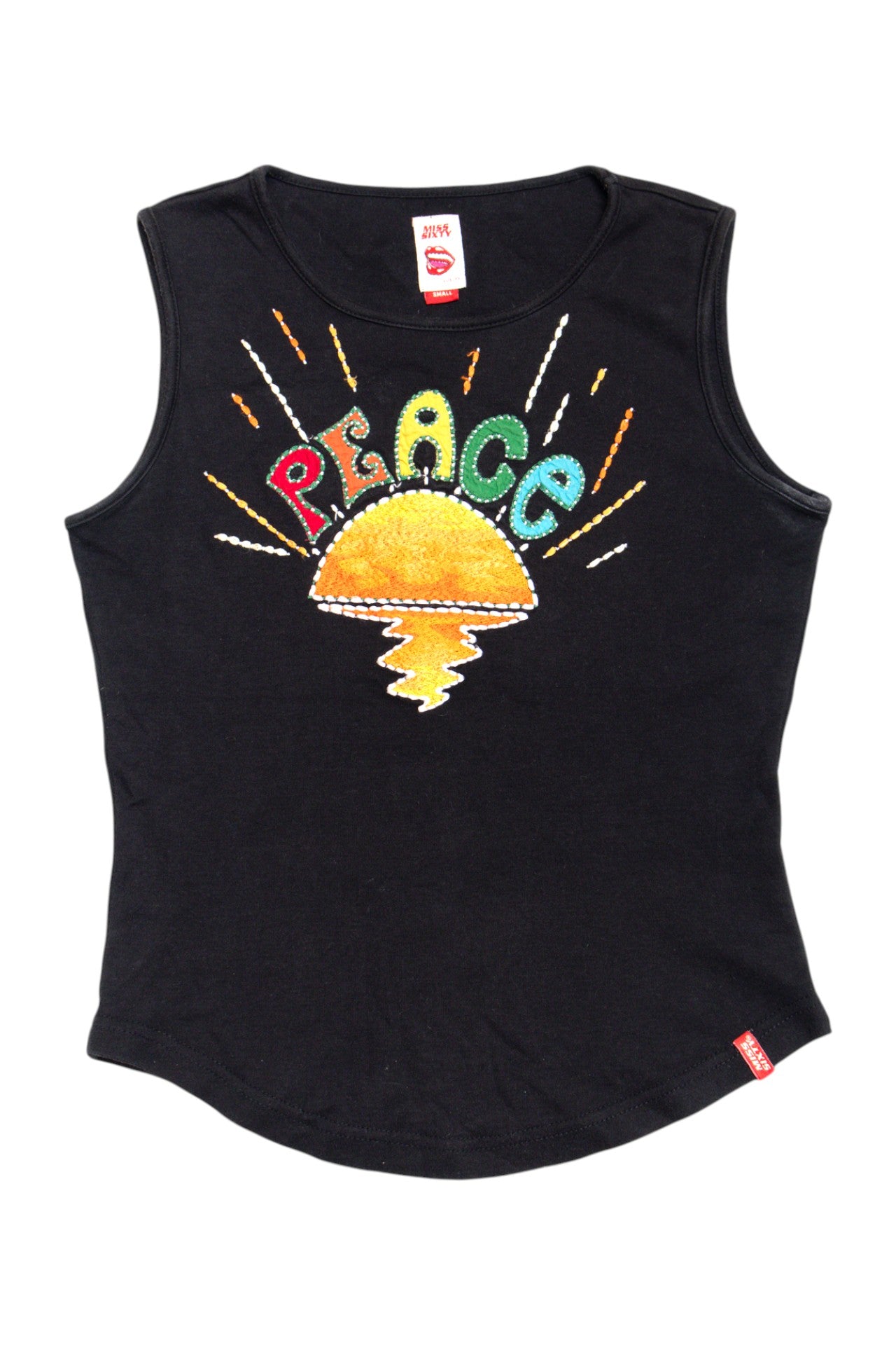 #160 Miss Sixty embroidered peace tank | c. 162 | size 8